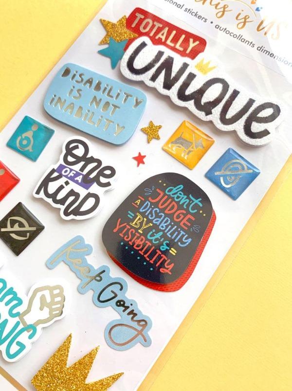  Scrapbook Stickers - 3D Disability is Not Inability、mySite、ghnorth