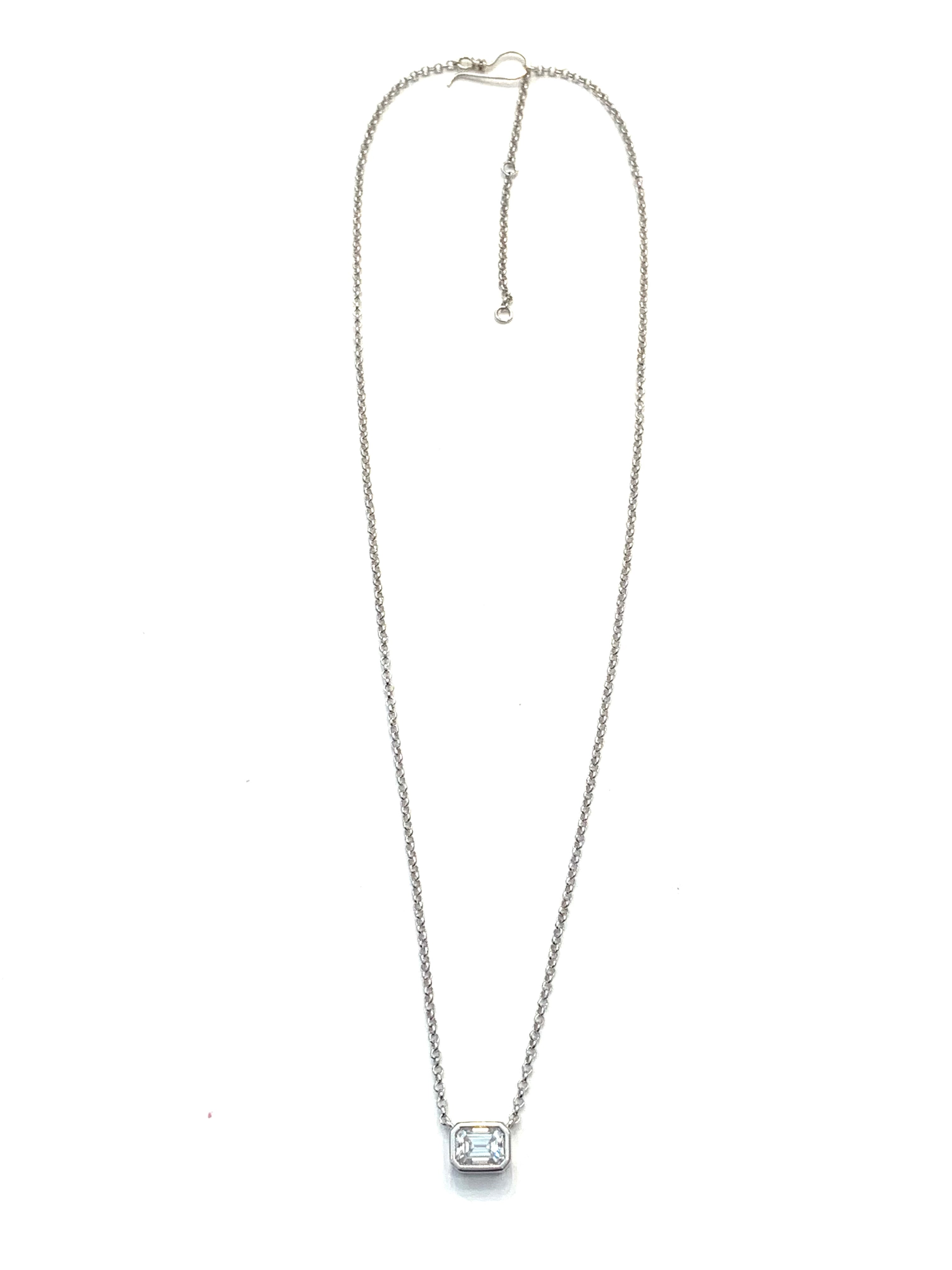 Sconset Flair Studio Moissanite Diamond Necklace, Available in 2 Colors、mySite、noshort