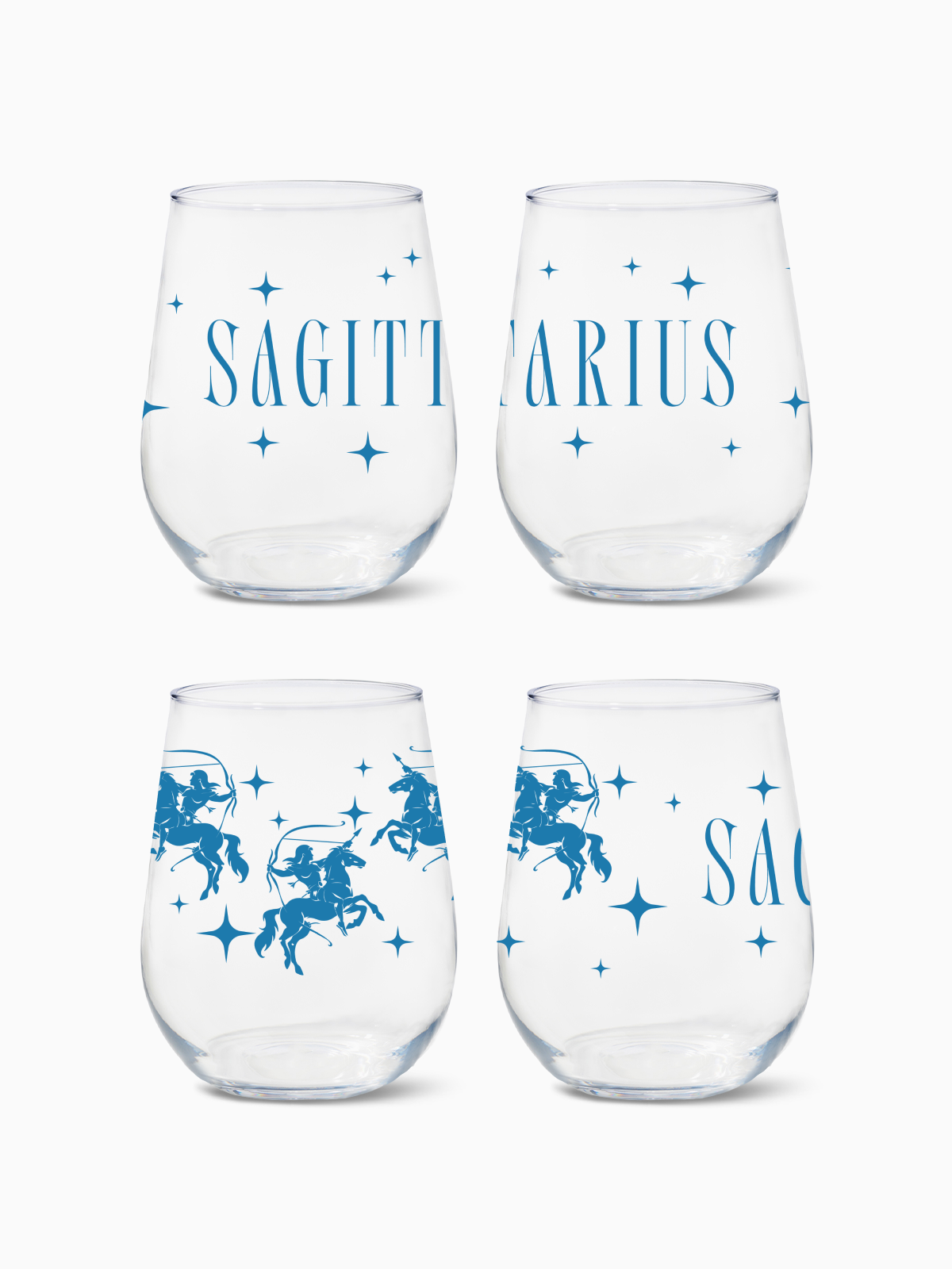 Sagittarius - RESERVE 16oz Stemless Wine Tritan Copolyester Glass、mySite、camillekostekn
