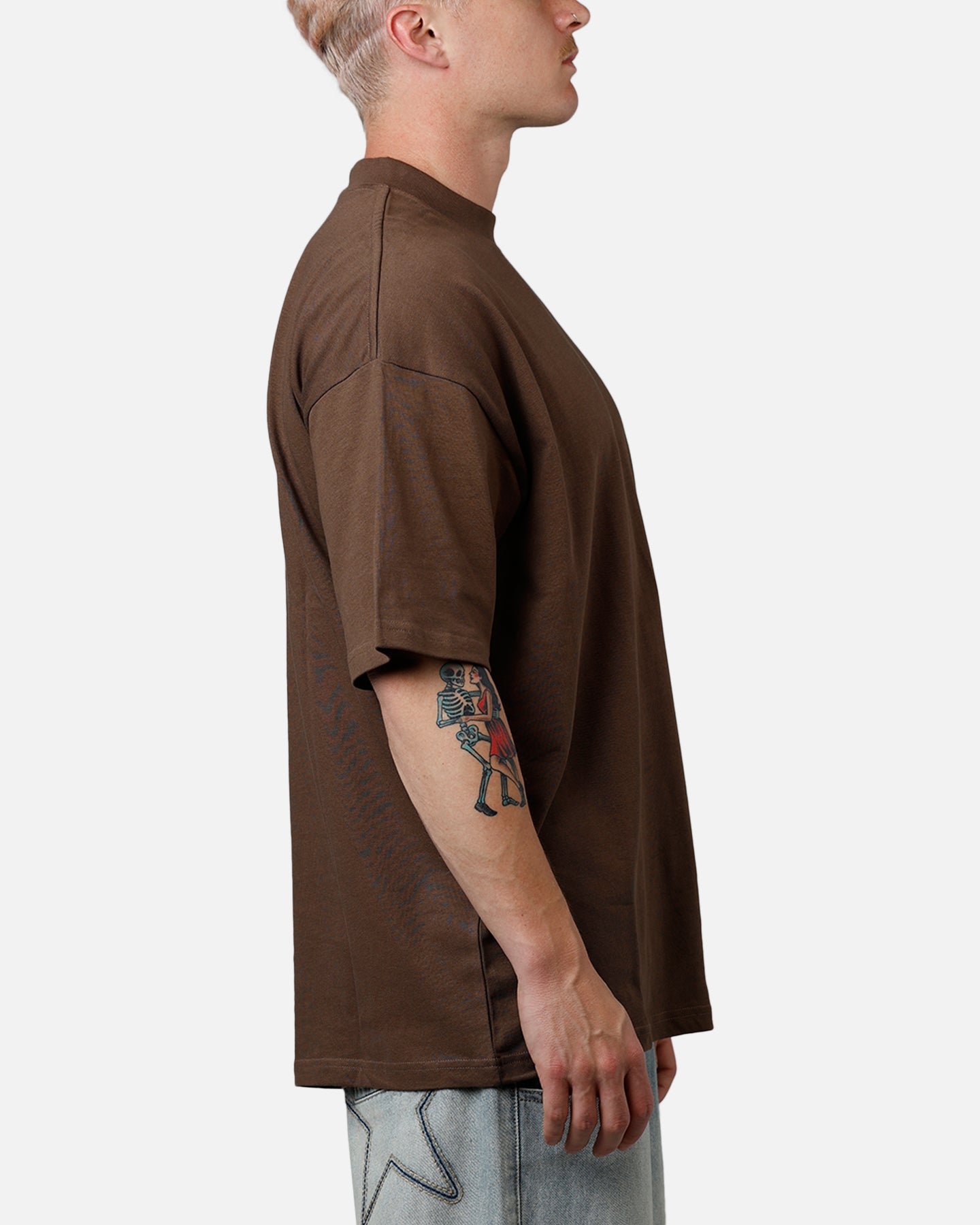 Culture Kings Everyday Mock Neck T-Shirt Brown、mySite、zt4zffjzw
