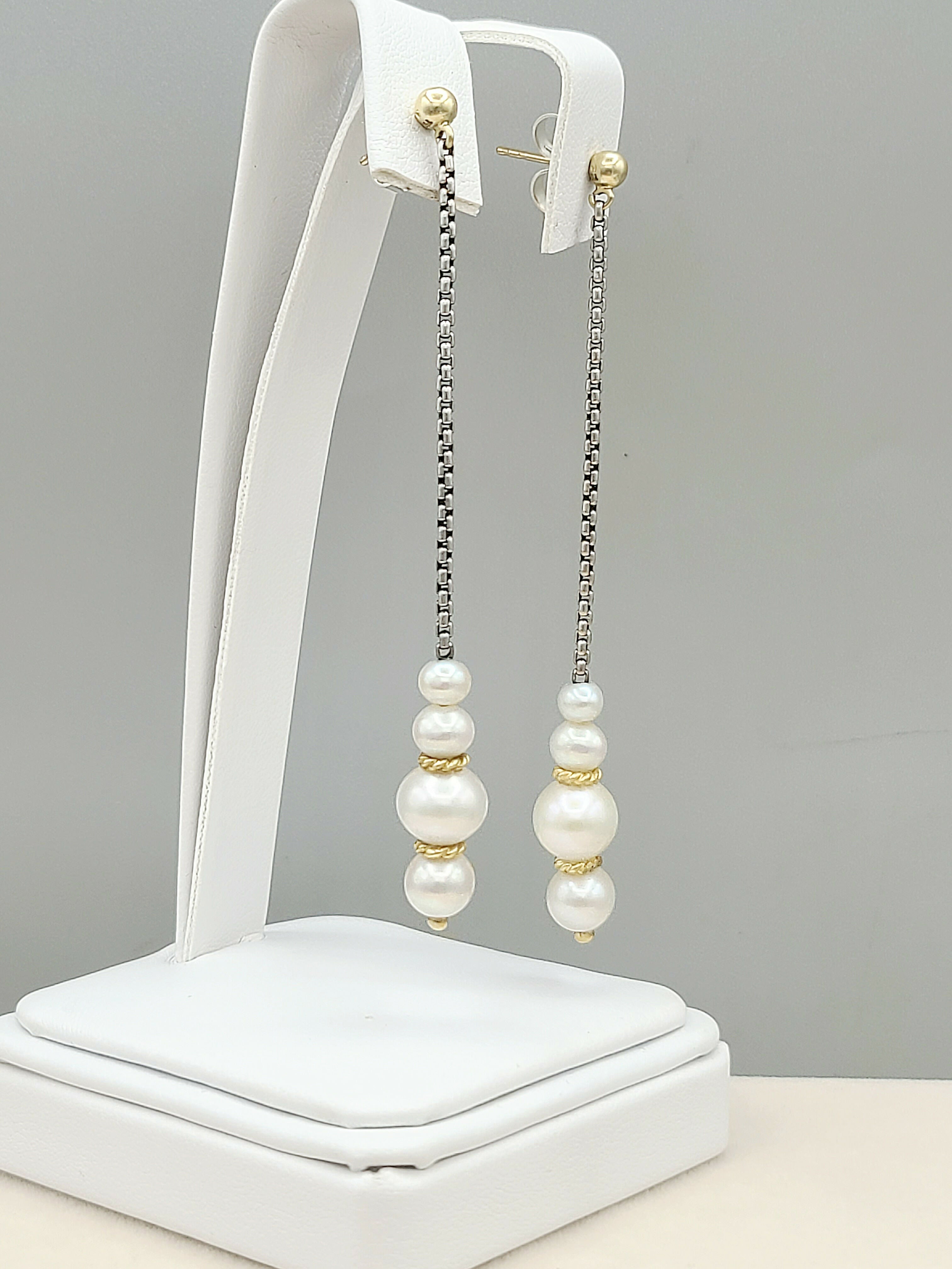 David Yurman聽Pearl聽Drop聽Gold聽Station聽Earrings、mySite、hinf8tx79