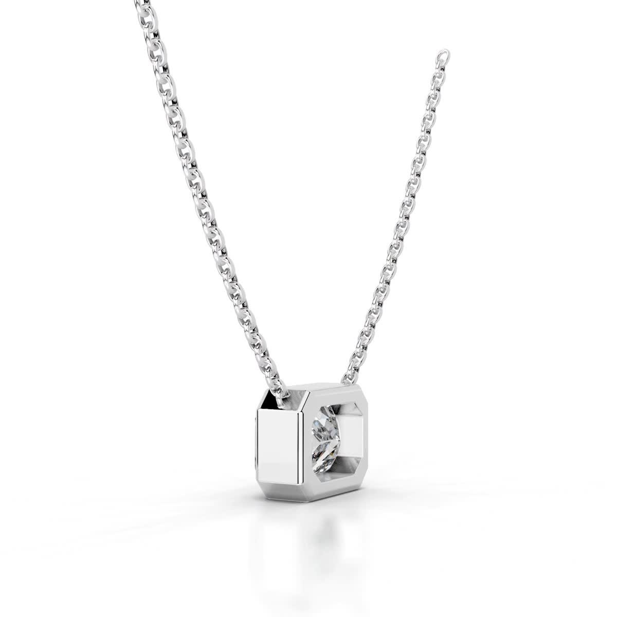Etta Diamond Pendant (2 Carat) -18K White Gold、mySite、hinf8tx79