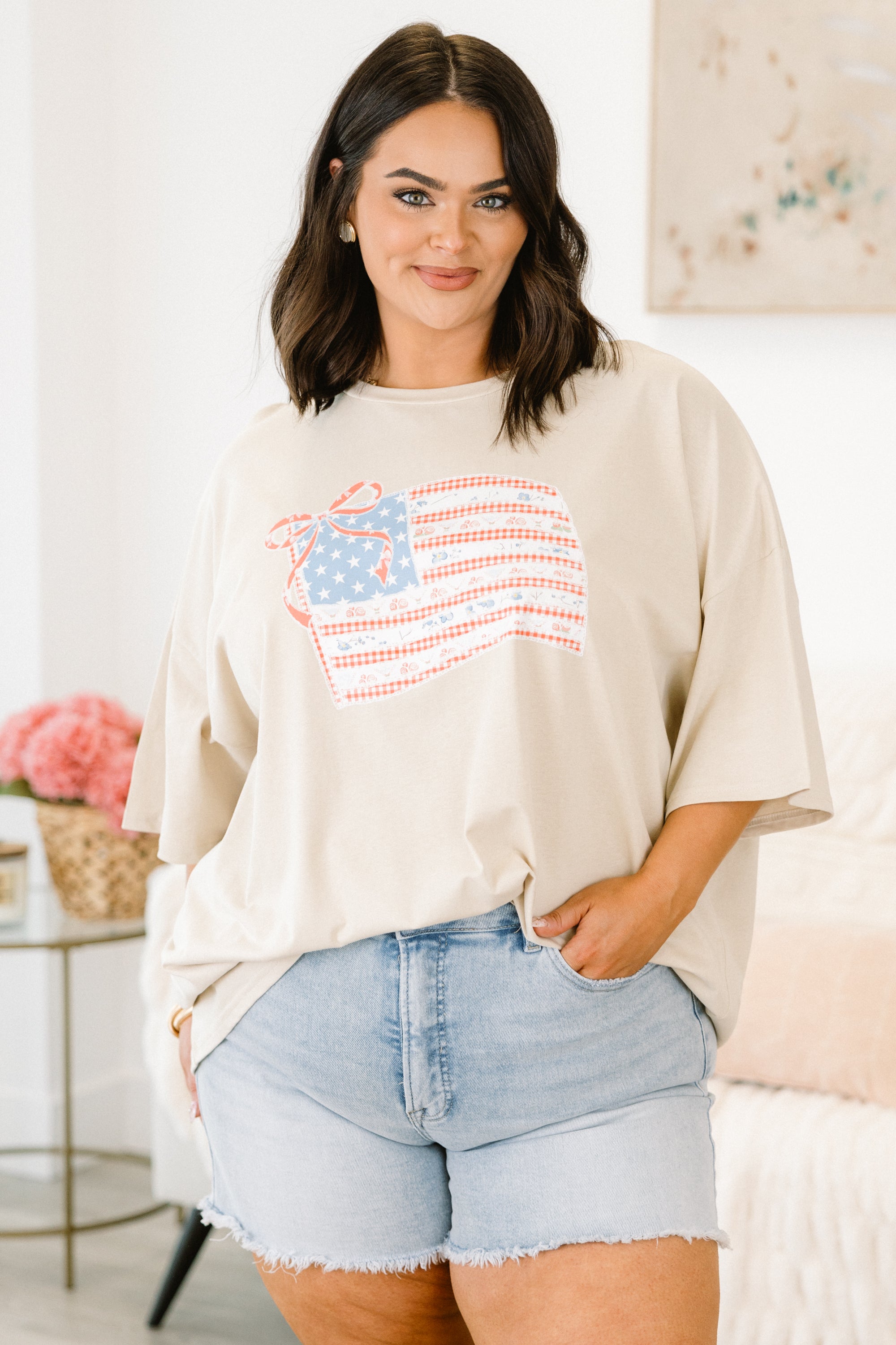  USA Chic Boyfriend Tee, Dust、mySite、justintrudeaud