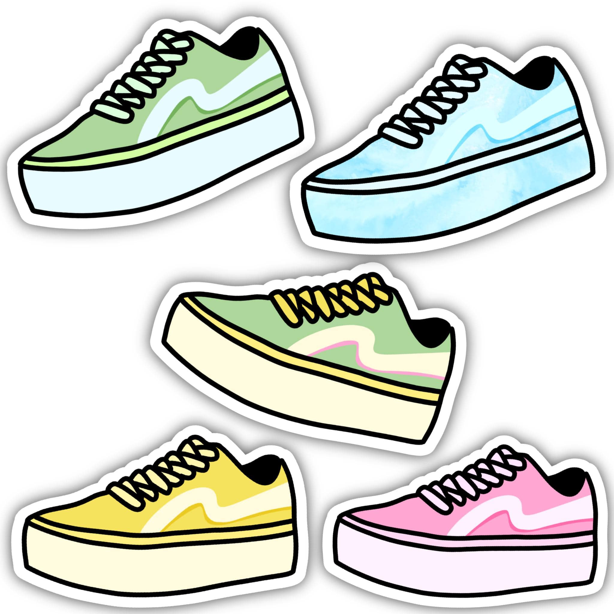  Skate Shoe Aesthetic Sticker 5 Pack、mySite、elrpsem3k
