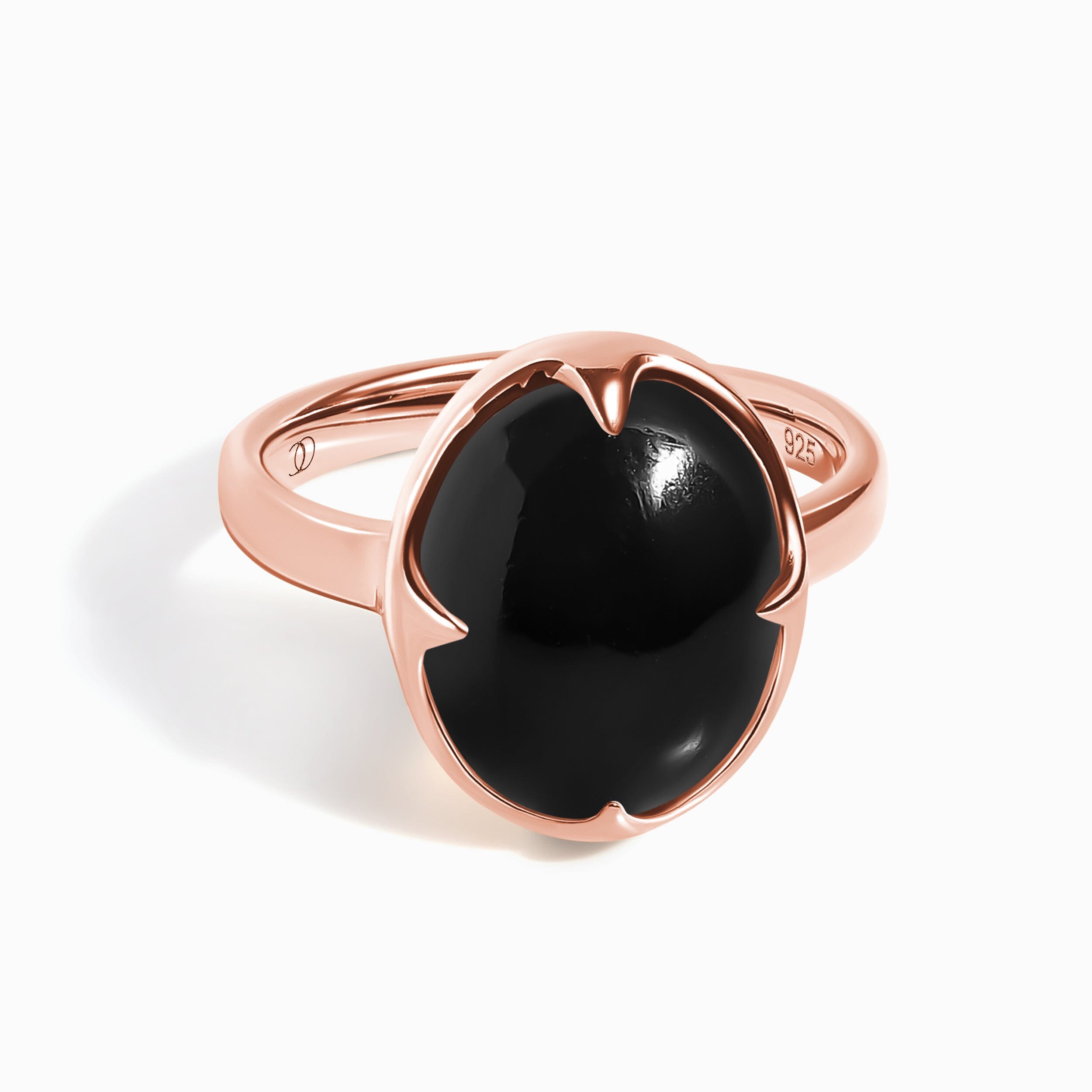 Black Obsidian Cabochon Ring - Aura、mySite、hinf8tx79