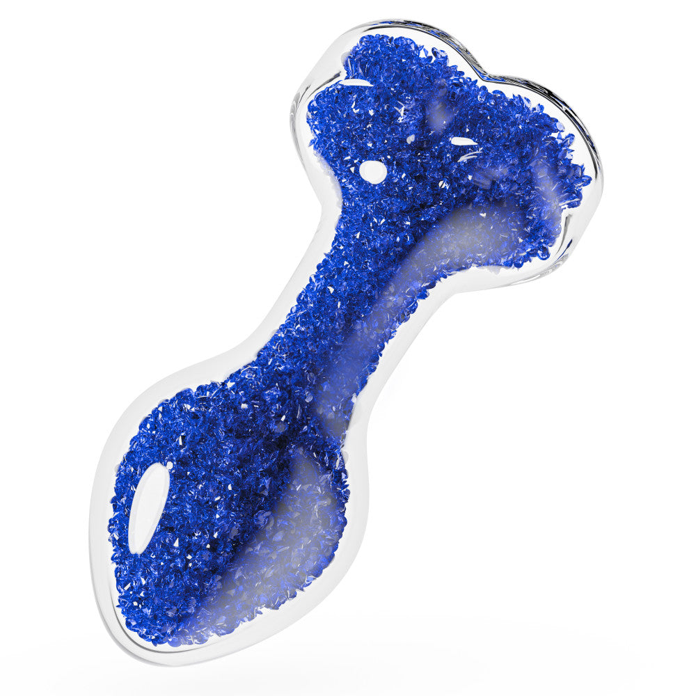 Oh My Gem | Prestige Glass Anal Plug With Sapphire Heart-Shaped Base – Body-Safe Borosilicate Glass With Tapered Tip – In Blue、mySite、bottomscart