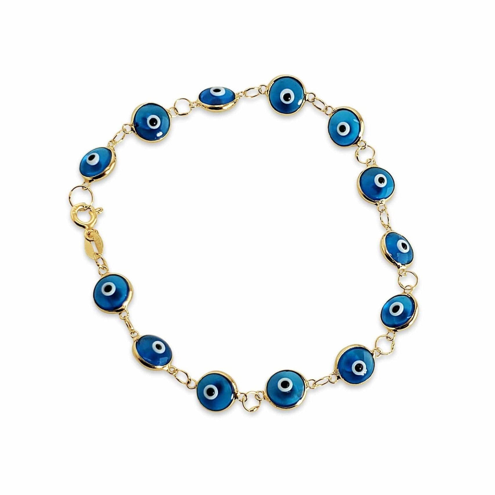 Transparent Blue Evil Eye Bracelet - Gold or Sterling Silver、mySite、topwebapps