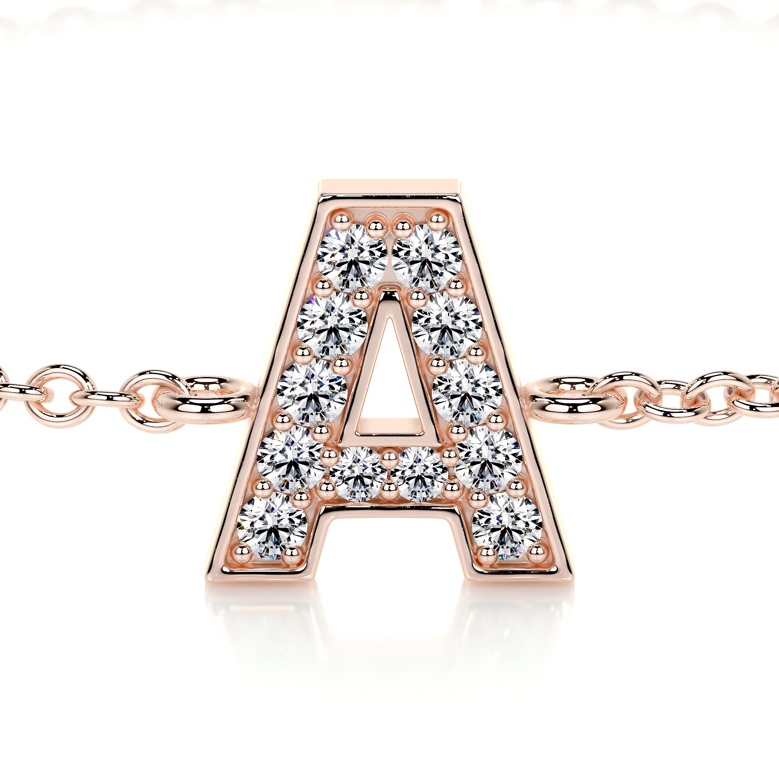 Bridget Letter Lab Grown Diamonds Bracelet (0.30 Carat) -14K Rose Gold、mySite、hinf8tx79