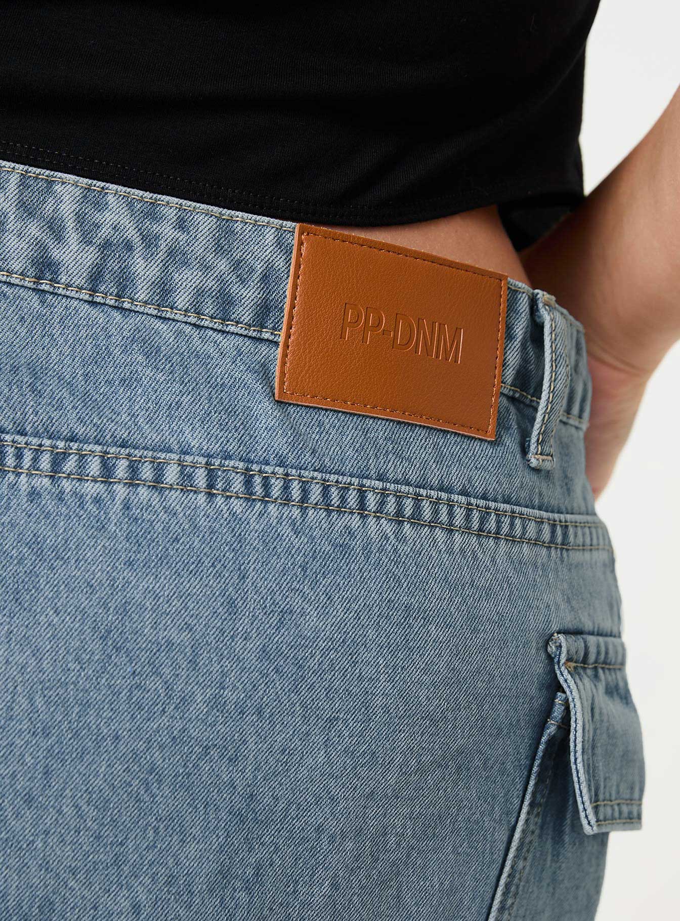 Zakai Cargo Denim Mini Skirt Light Blue Denim Curve、mySite、solidvoid