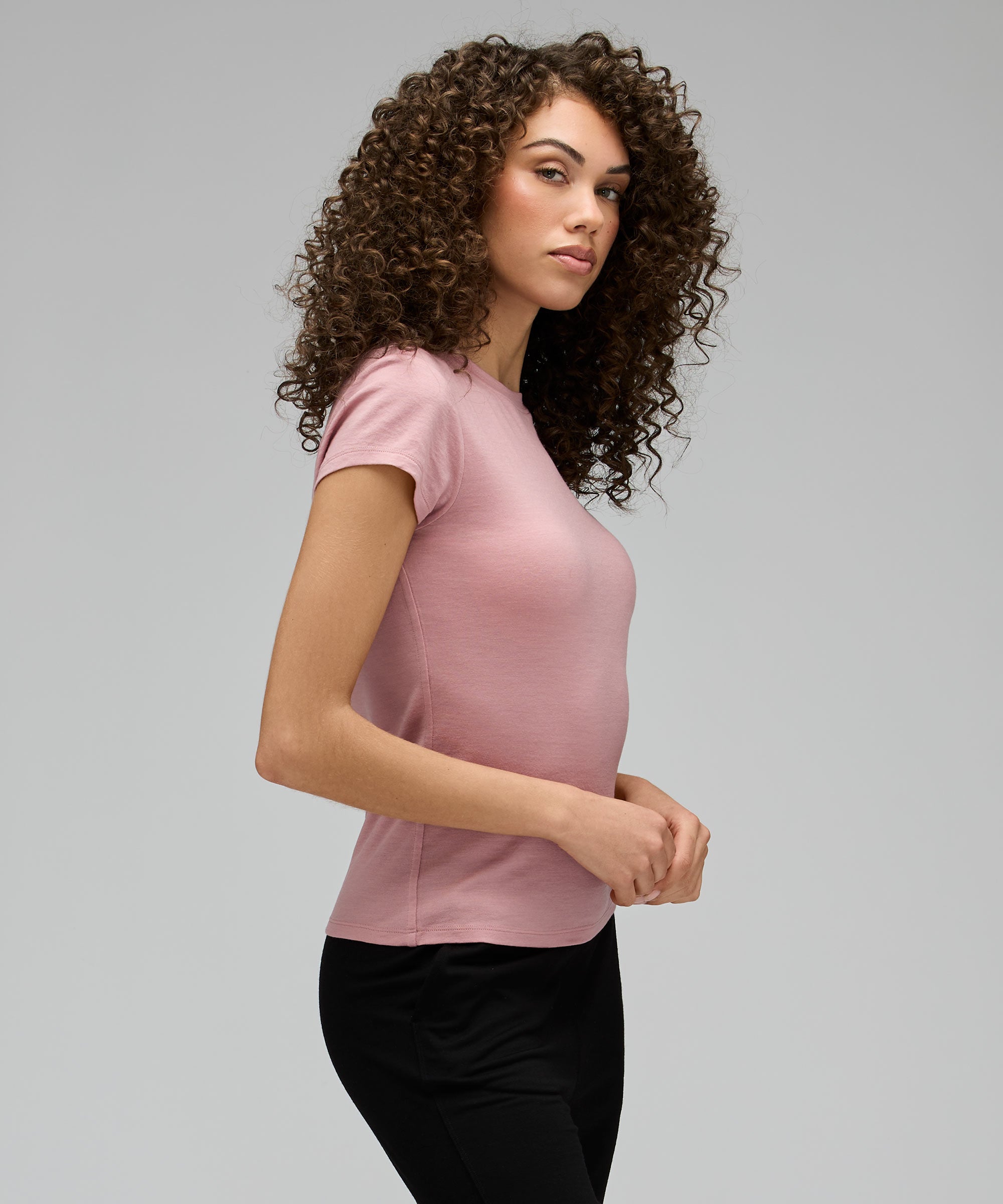 Women's Slim Merino Crew Neck T-Shirt、mySite、noshort