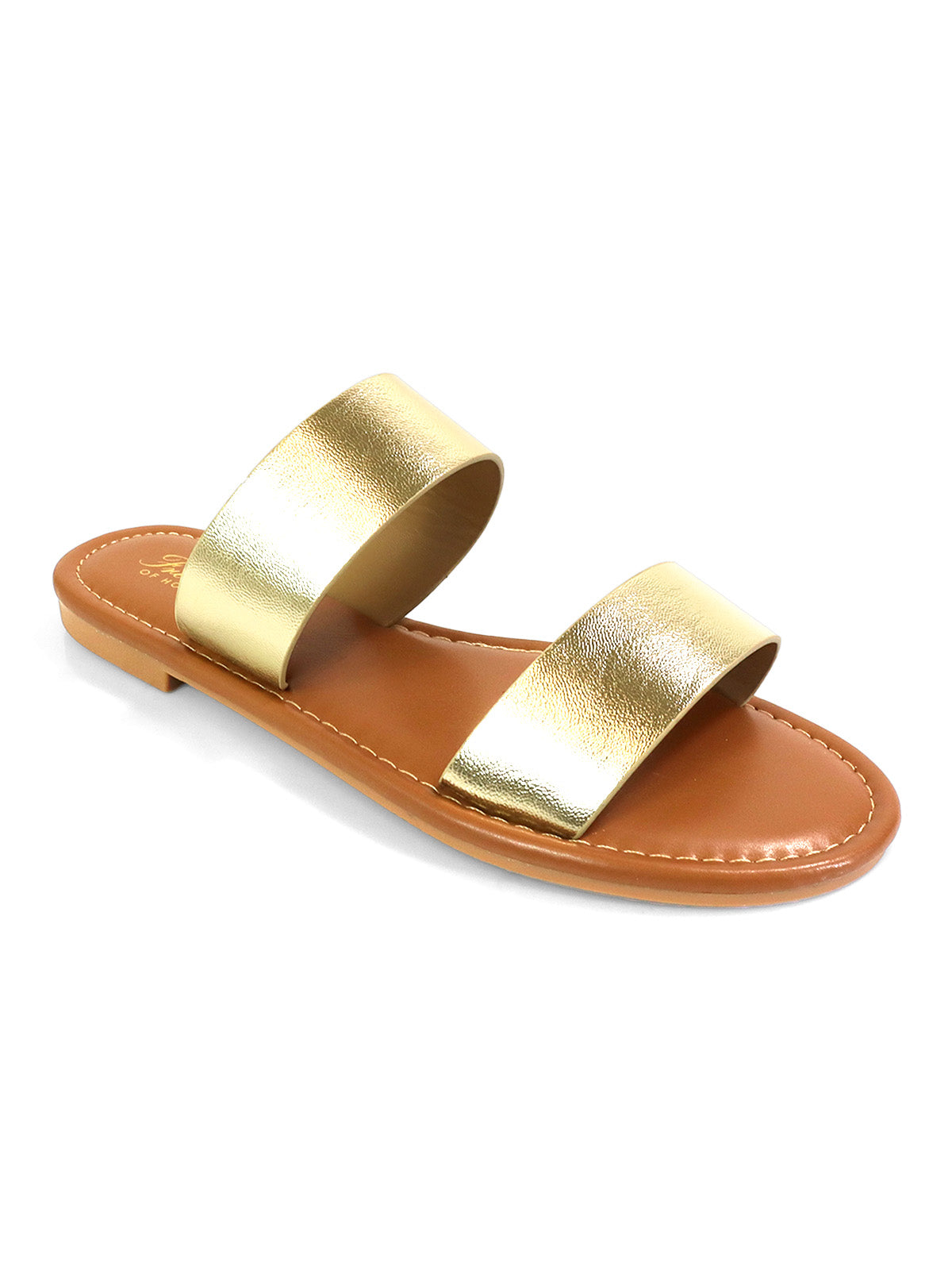 Janelle Double Band Flat Sandal、mySite、bengalsvssteelers