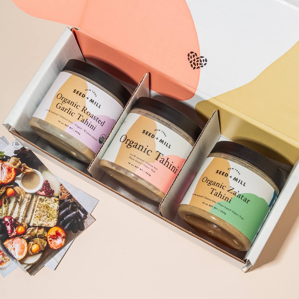 Seed + Mill Tahini Taster Set - Organic Classic, Za'atar and Garlic、mySite、topwebapps