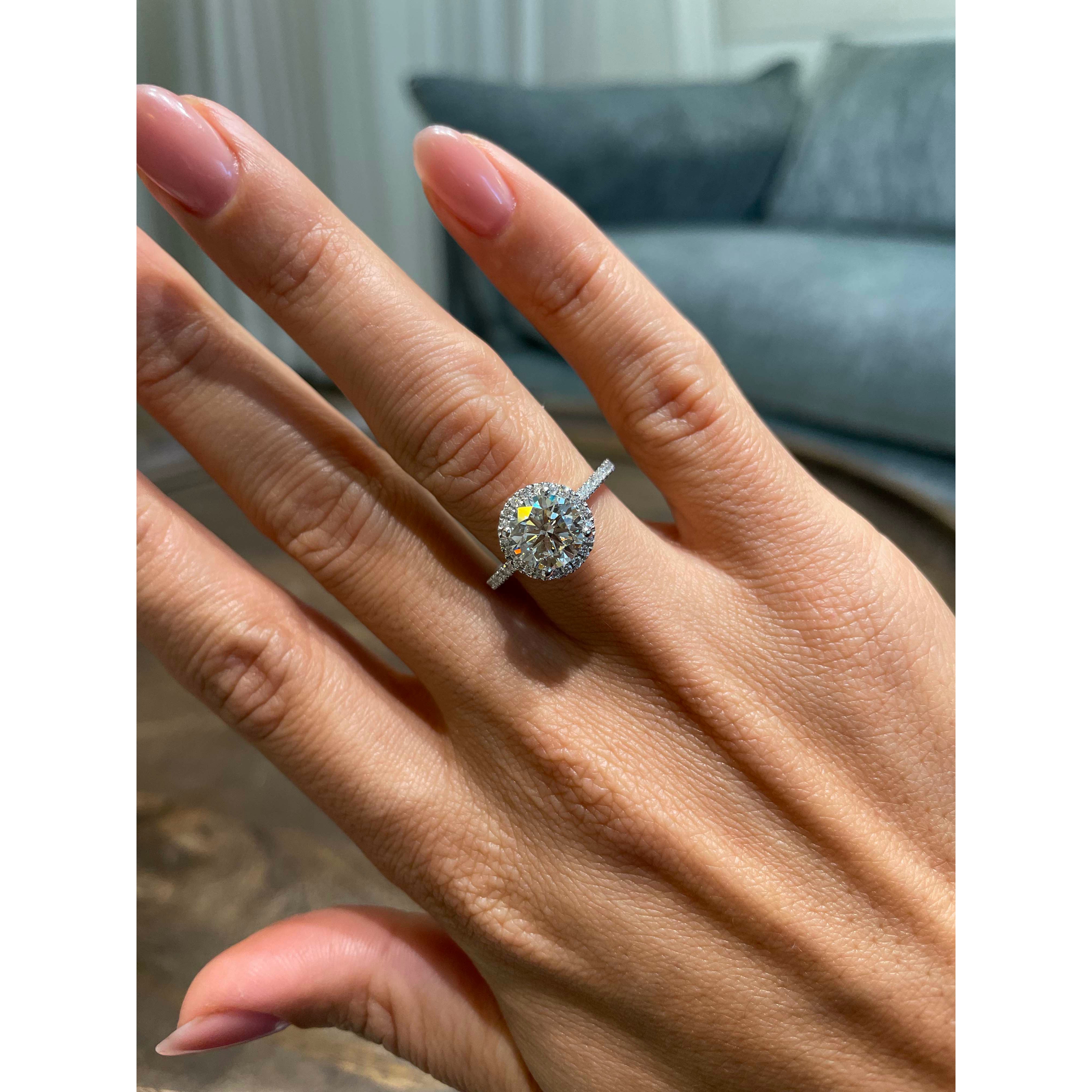 Layla Lab Grown Diamond Ring -18K White Gold、mySite、hinf8tx79