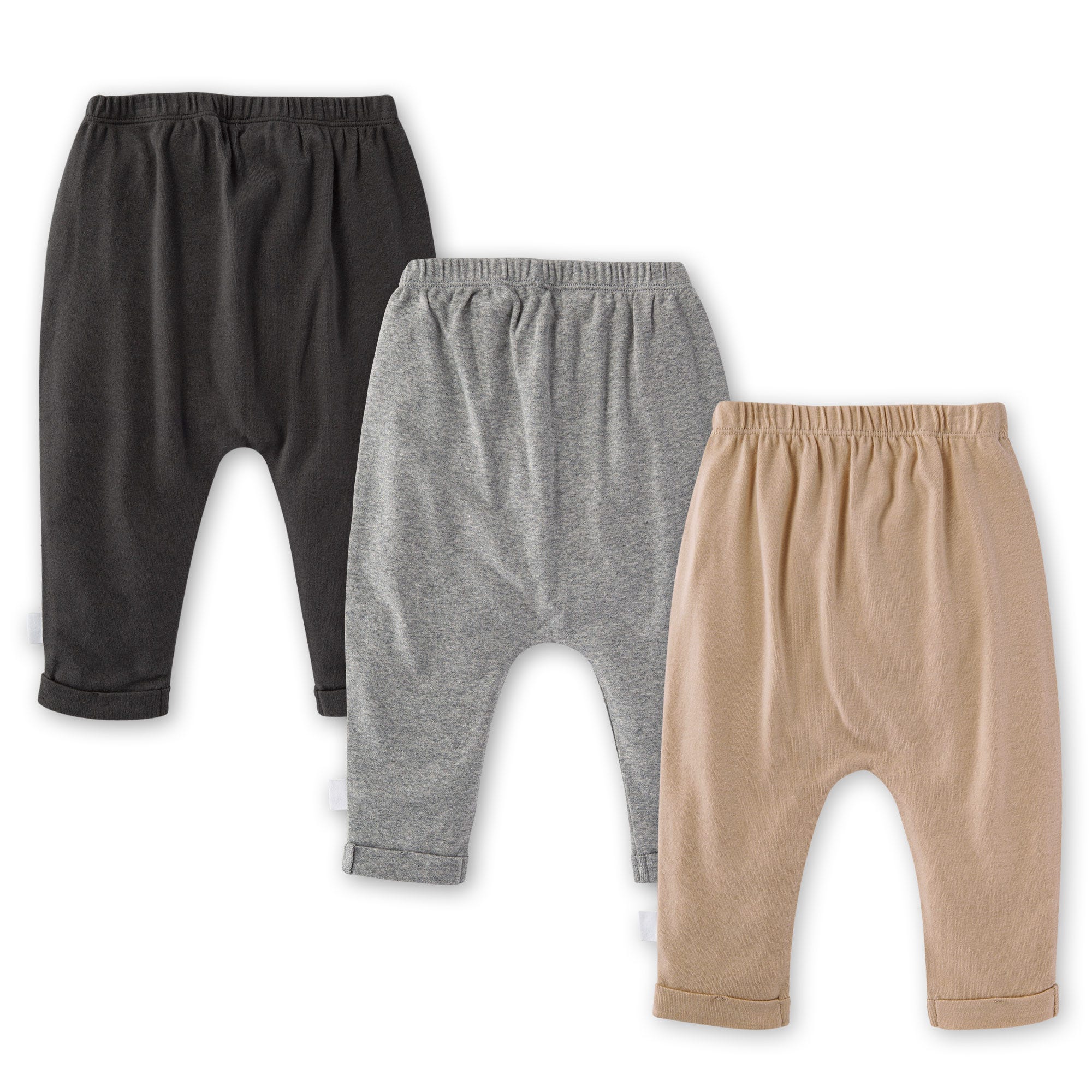 Organic Cotton Baby Harem Pants - Set of 3 - Ash、mySite、g9winljtr