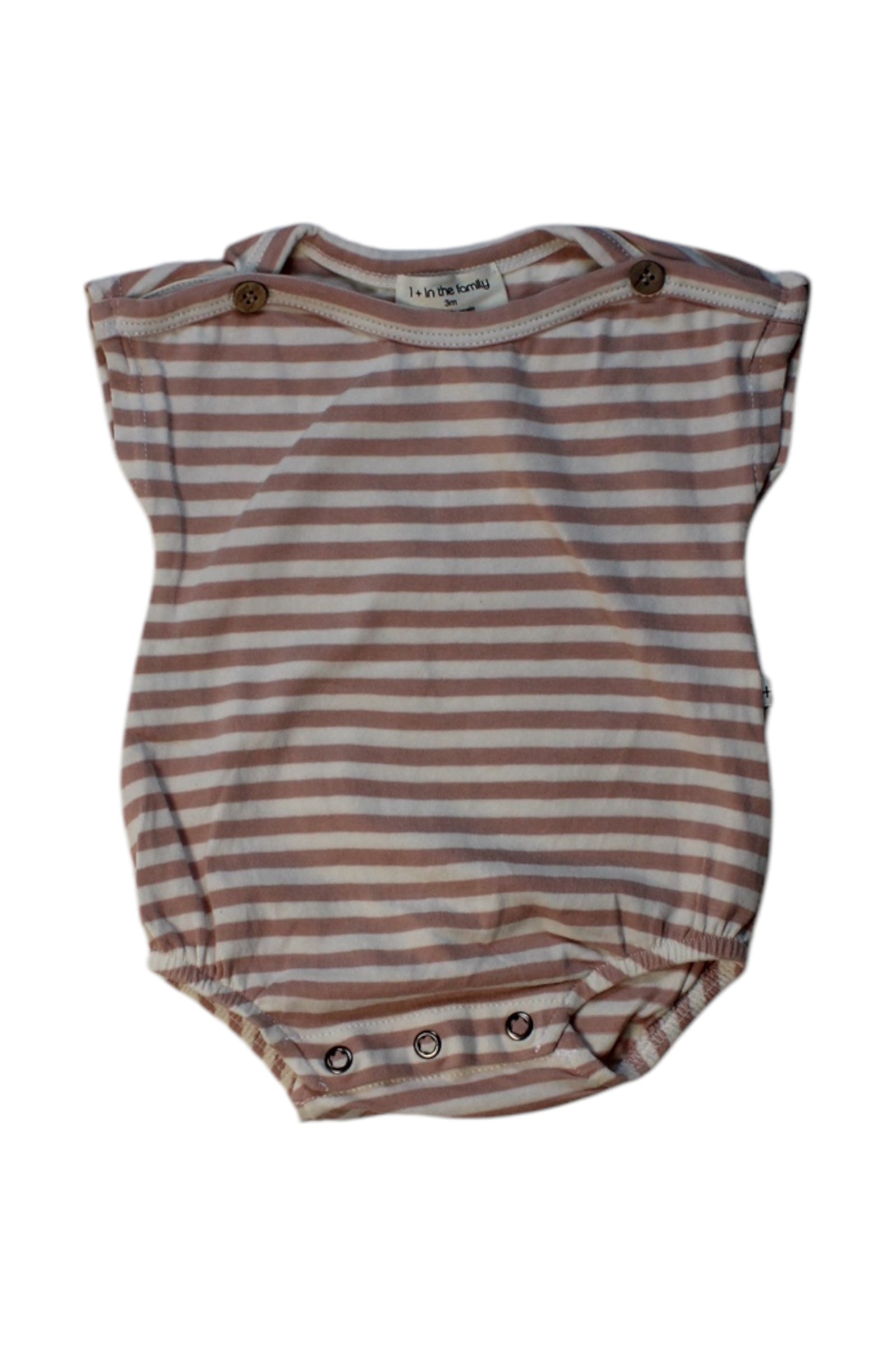 1 + In The Family Sleeveless Striped Bodysuit 0-3M、mySite、g9winljtr