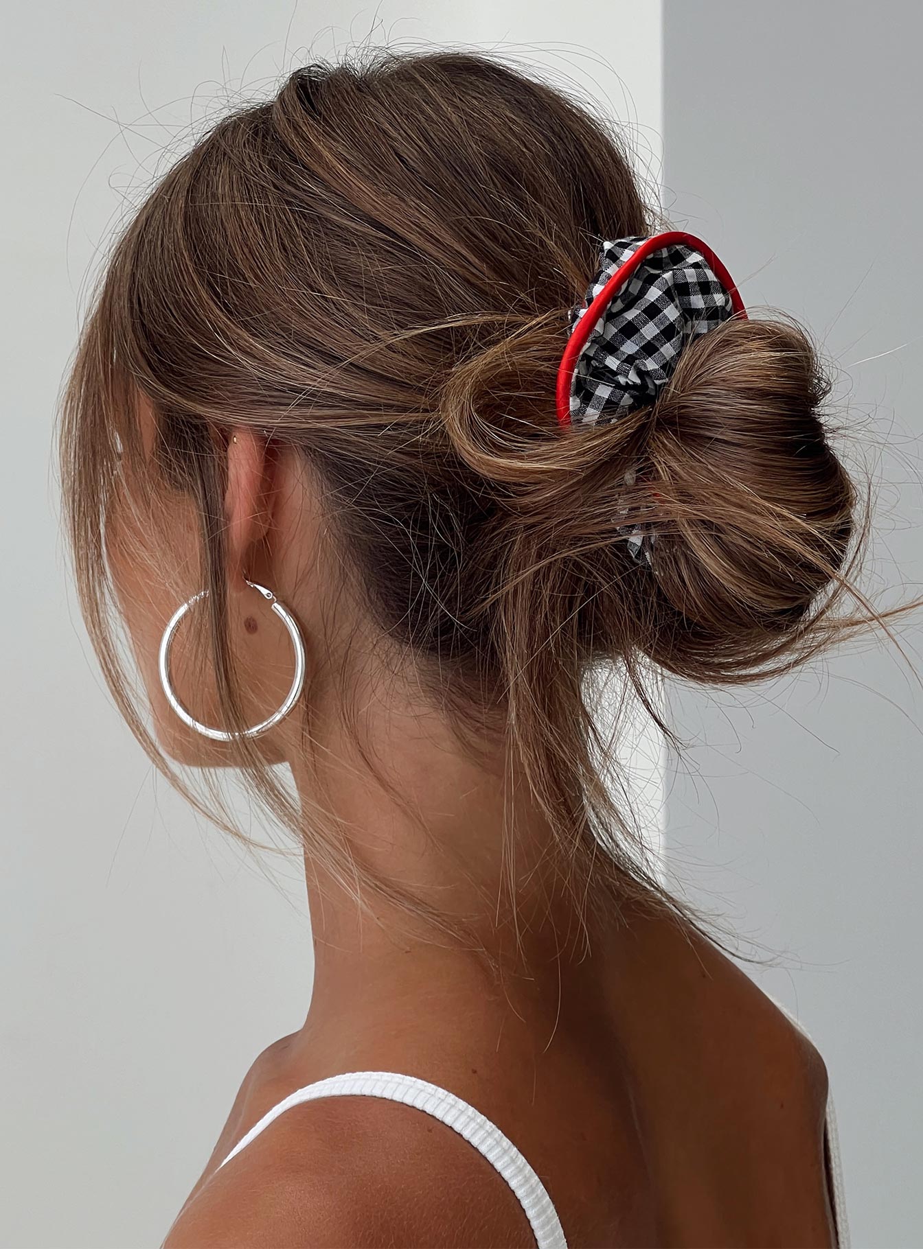 Every Second Scrunchie Black Gingham、mySite、solidvoid