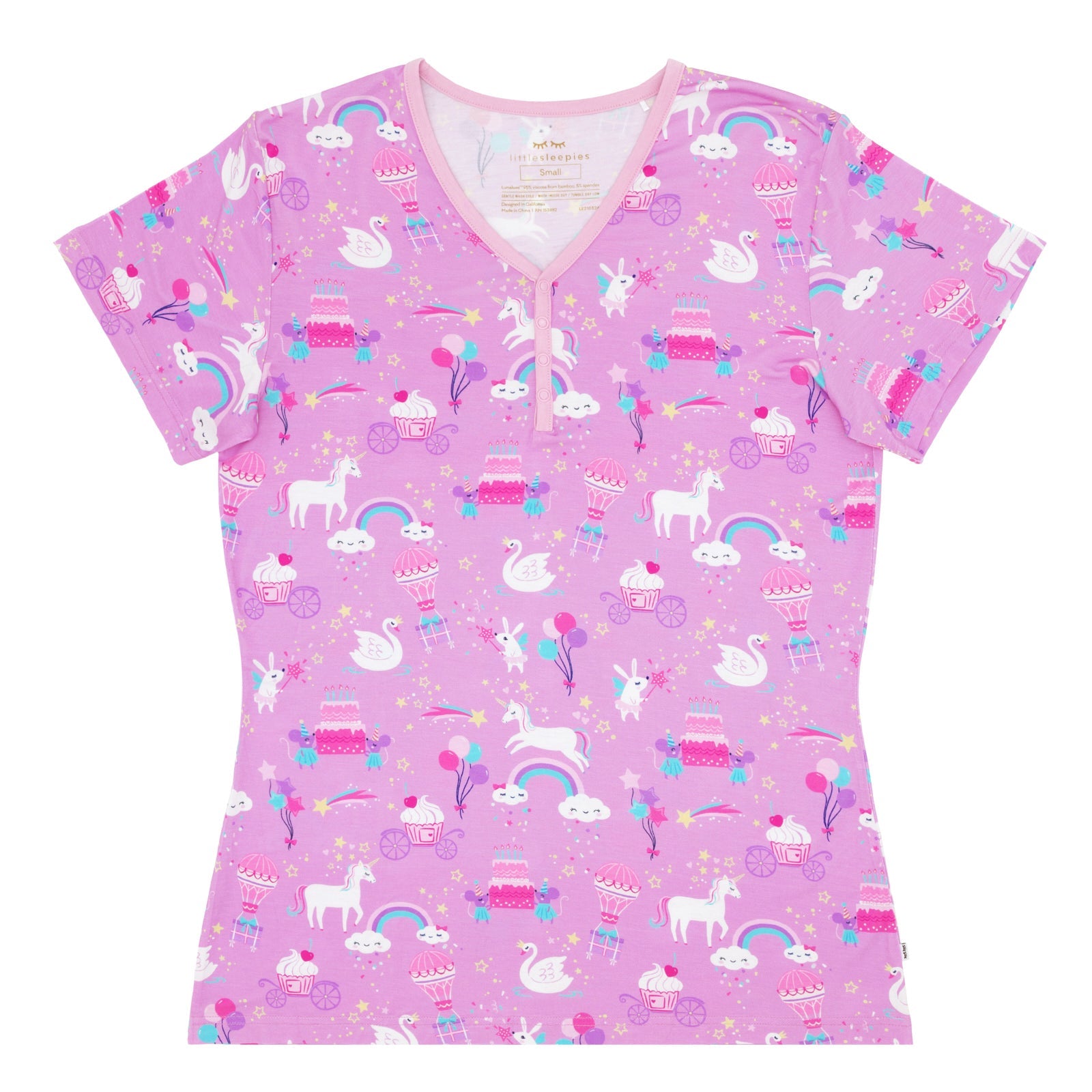 Magical Birthday Women's Short Sleeve Pajama Top、mySite、g9winljtr