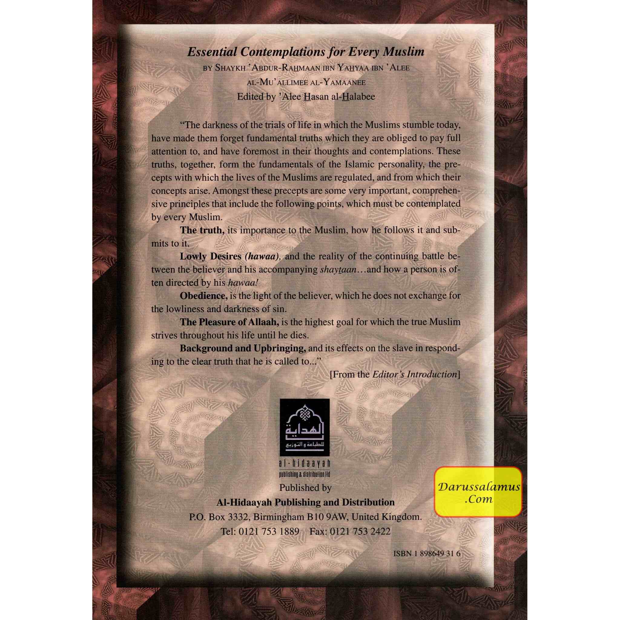 Essential Contemplations for Every Muslim By Abdur-Rahmaan ibn Yahyaa ibn Alee al-Mu'allimee、mySite、topwebapps