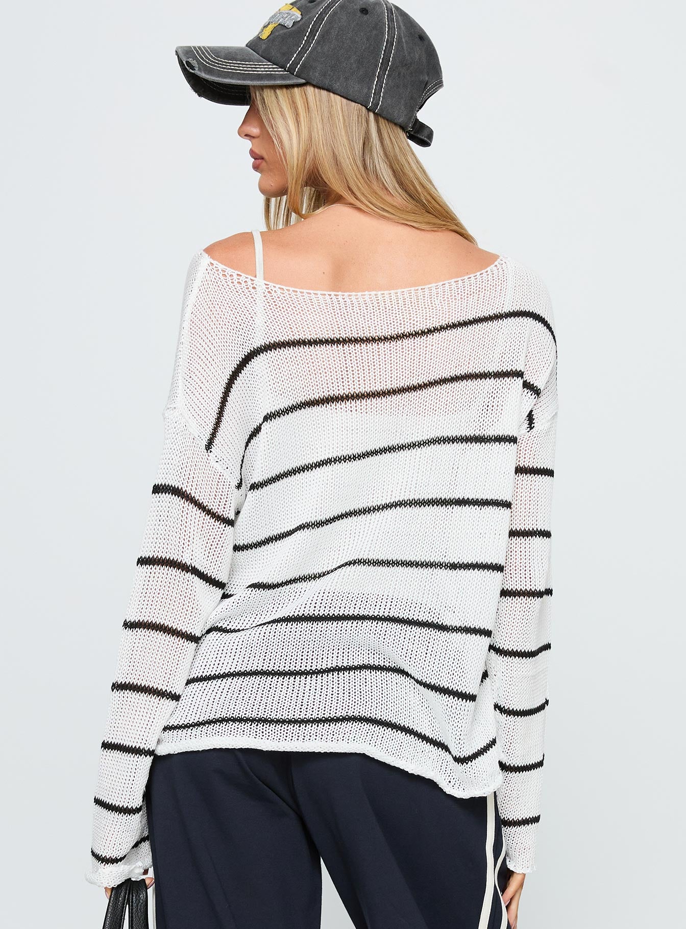 Alperton Knit Sweater Cream Stripe、mySite、solidvoid