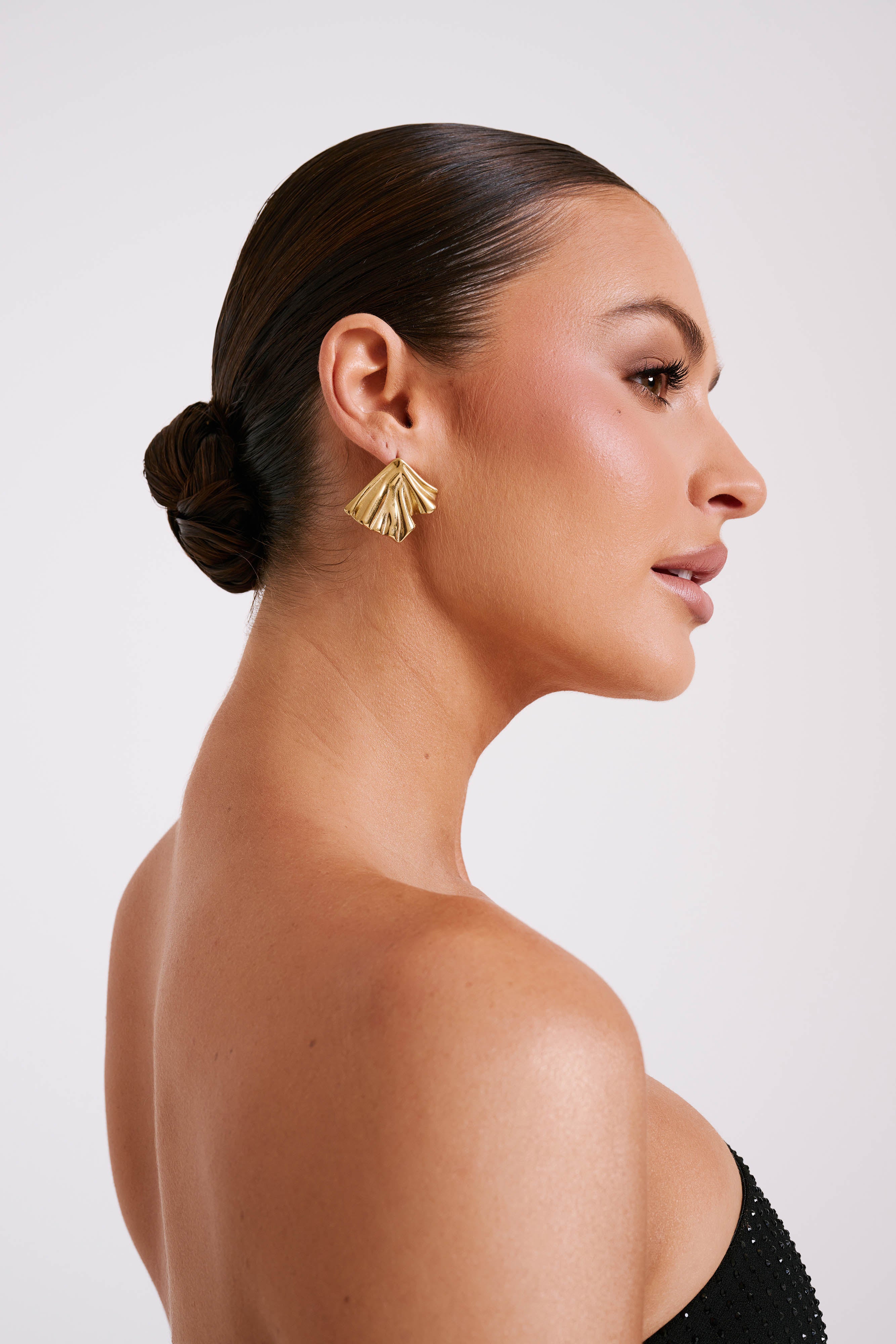Willa Draped Earrings - Gold、mySite、solidvoid