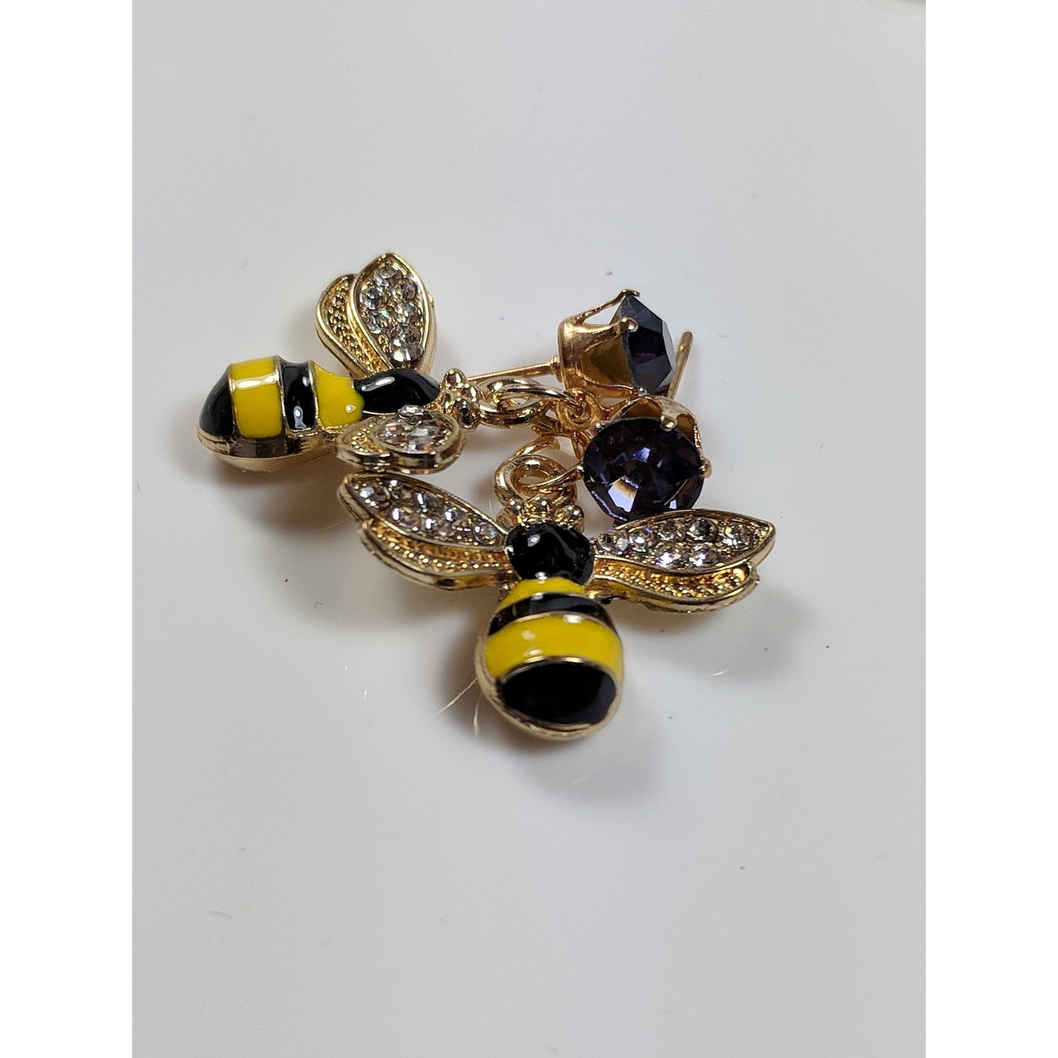 Honey Bee Necklace & Earrings with Austrian Elements Crystal、mySite、g9winljtr