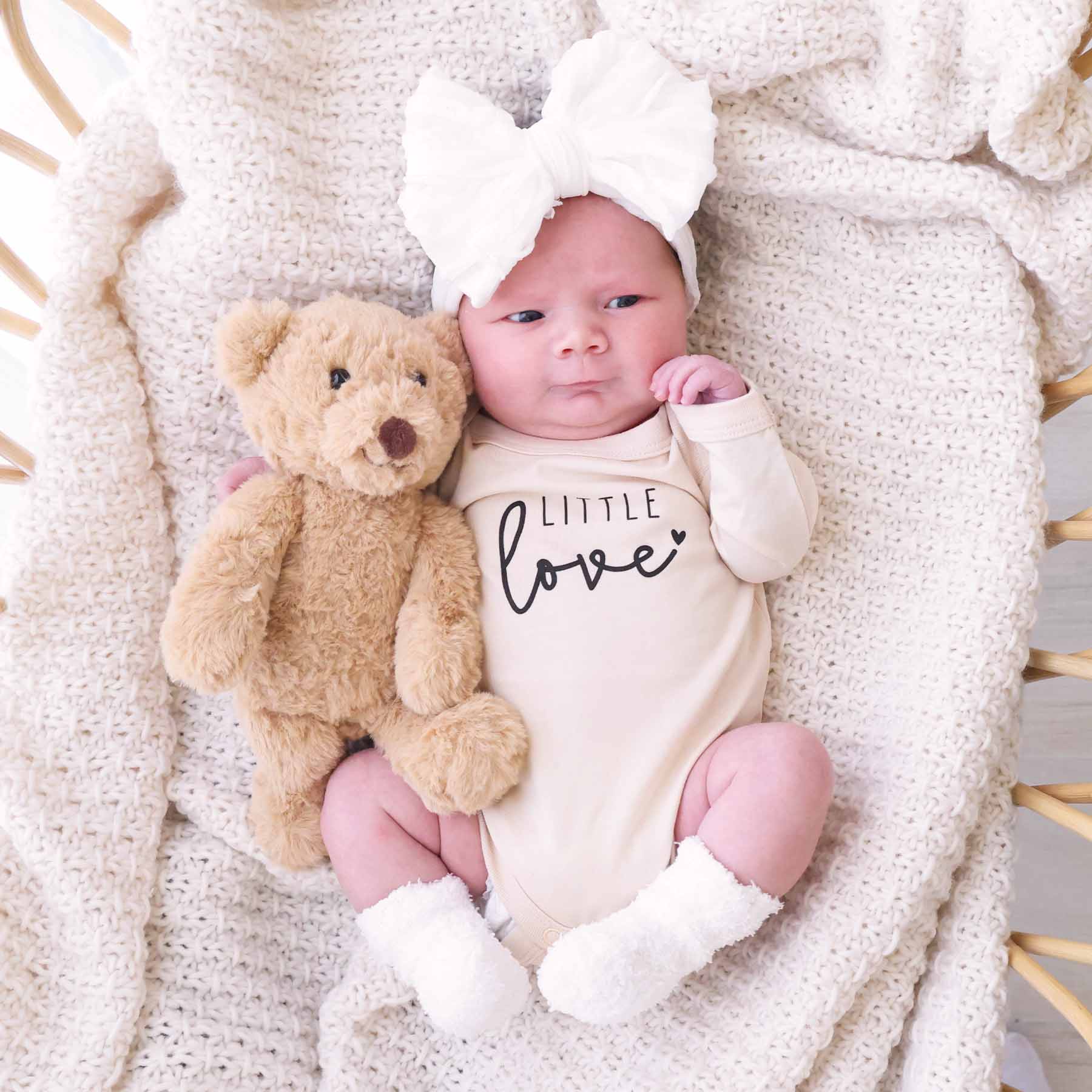  Little Love Long Sleeve Graphic Bodysuit | Natural、mySite、layawaytickets