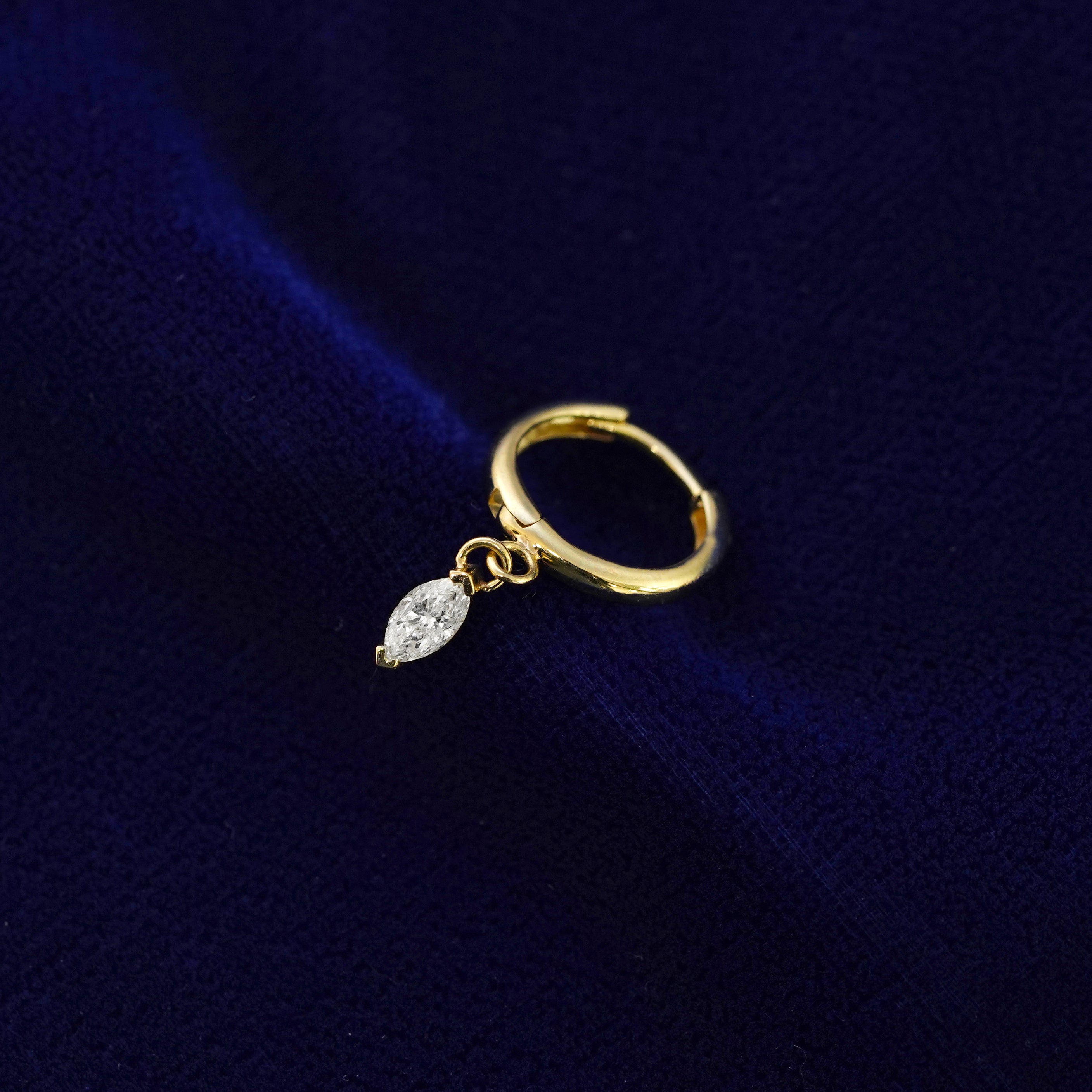 Marquise Lab Diamond Dangle Hoop、mySite、hinf8tx79