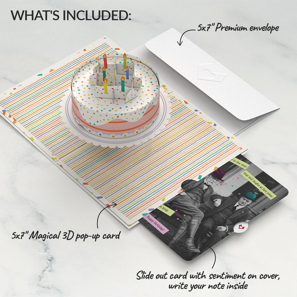 Confetti Cake Birthday Pop-Up Card and Sentiment Set for Any Man、mySite、solidvoid