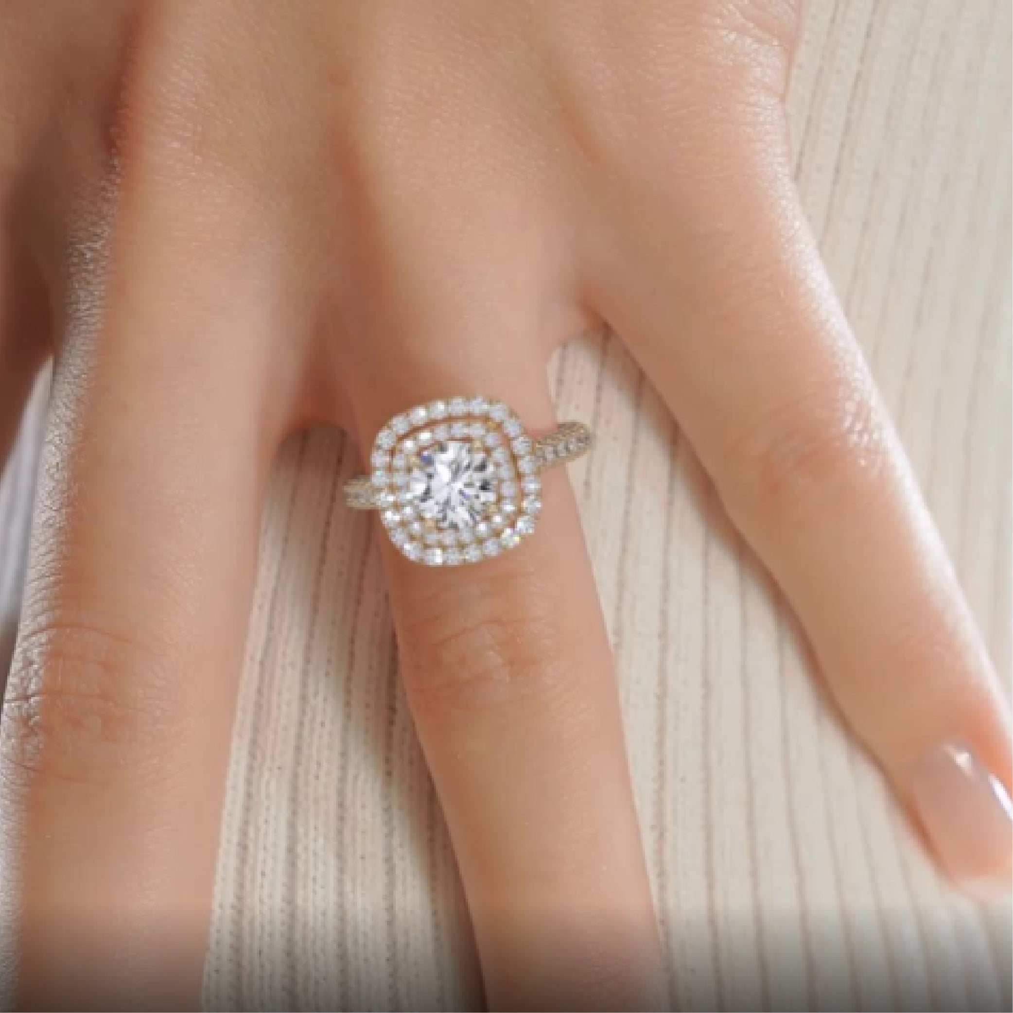 Carmen Lab Grown Diamond Ring -18K Yellow Gold、mySite、hinf8tx79