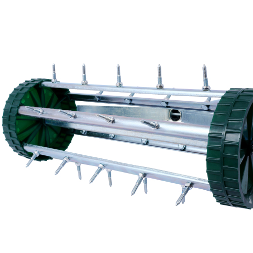 Spike Lawn Aerator, Heavy Duty Rolling Lawn Aerator, Garden Yard Rotary Push Lawn Aeration with Steel Handle、、eastwooduniform