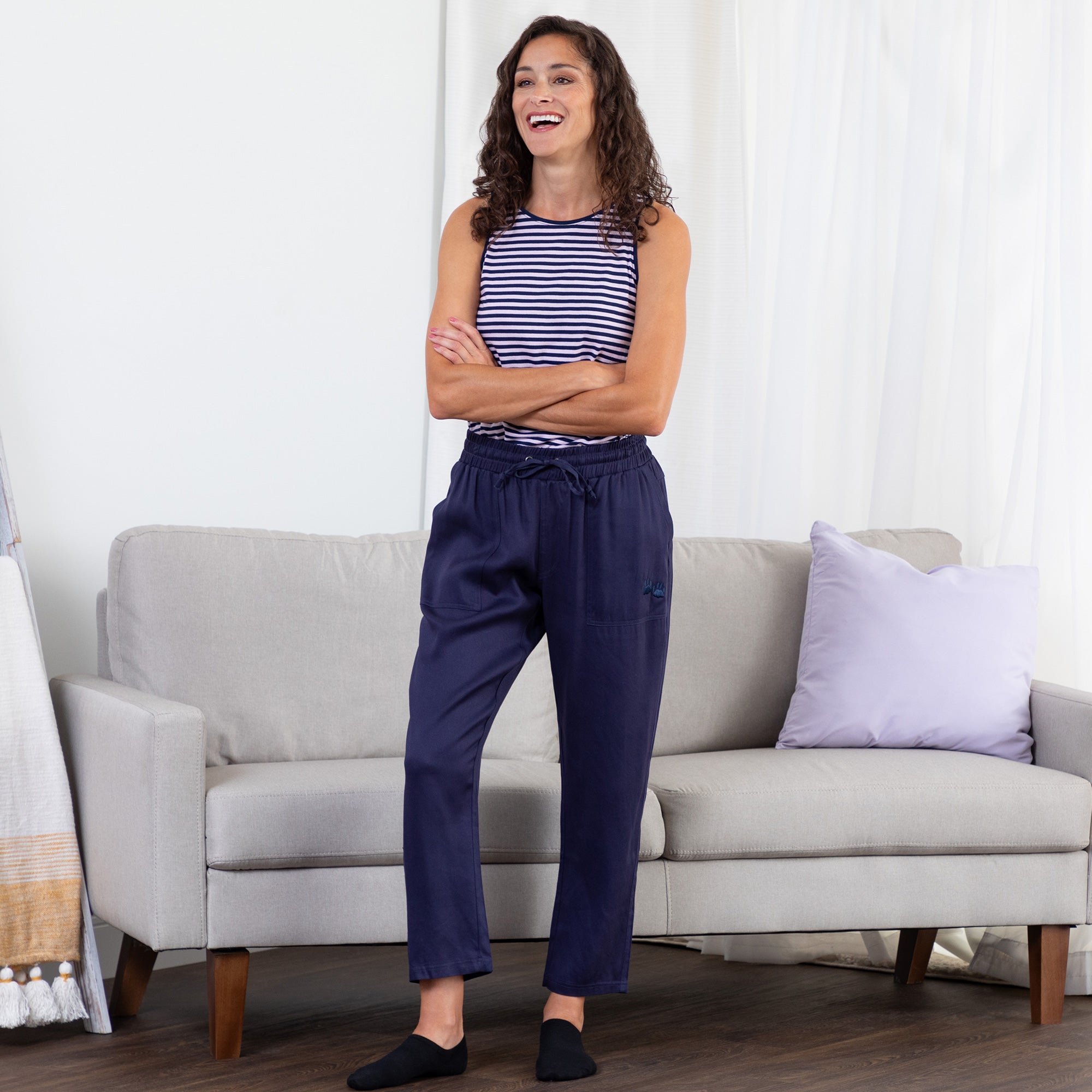 Paw Print Lightweight Ankle Pants、mySite、camillekostekn