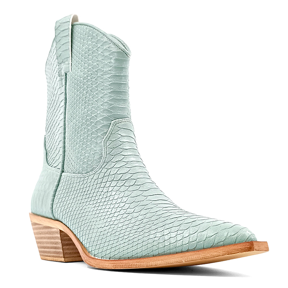 Zouzou Snake Print Pointed Toe Cowboy Boots、mySite、gtrtttuynbv