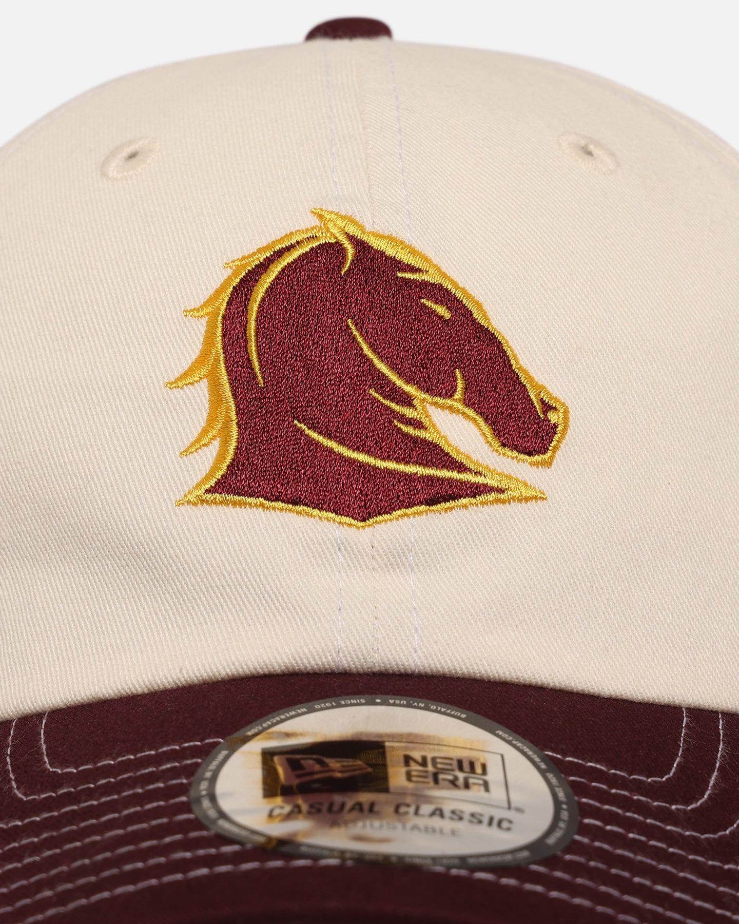 New Era Brisbane Broncos 'NRL 2-Tone 2025 Collection' Casual Classic Strapback Chrome White、mySite、zt4zffjzw