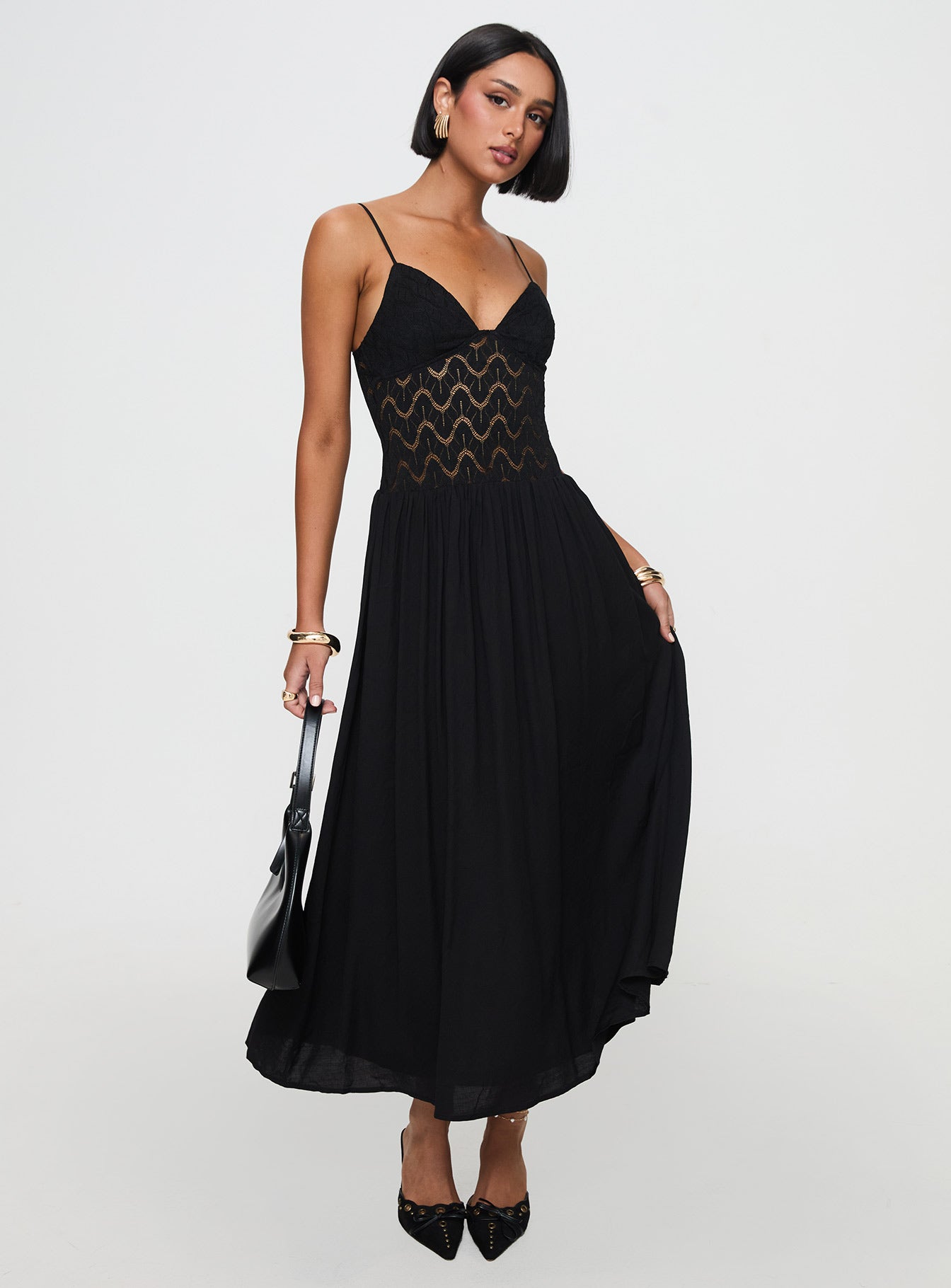 Speak Now Maxi Dress Black、mySite、solidvoid