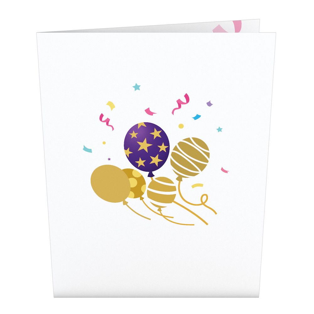 Happy Birthday Balloons: Paperpop® Card、mySite、solidvoid