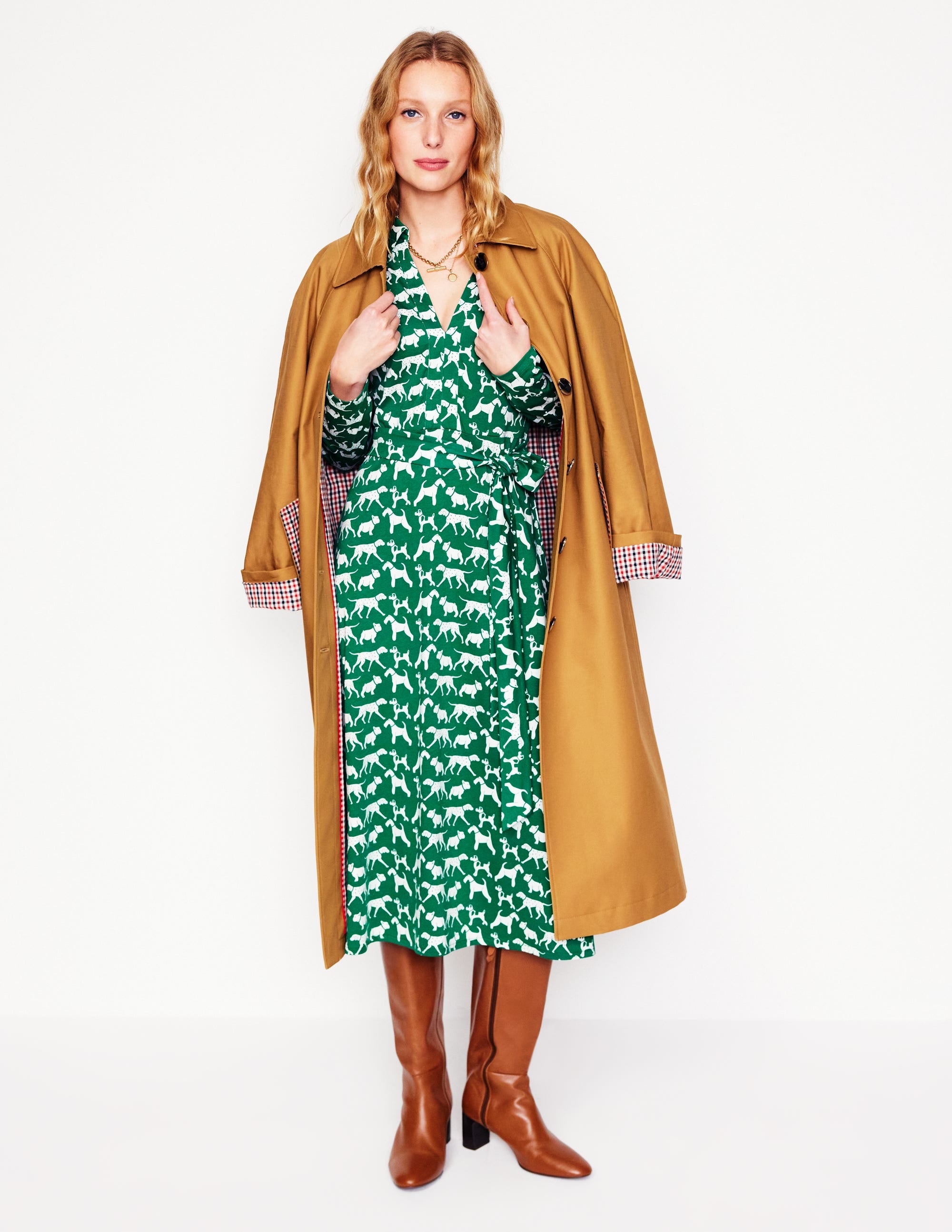  Imogen Collared Jersey Dress-Grass, Janet and Friends、mySite、ashleygrahame