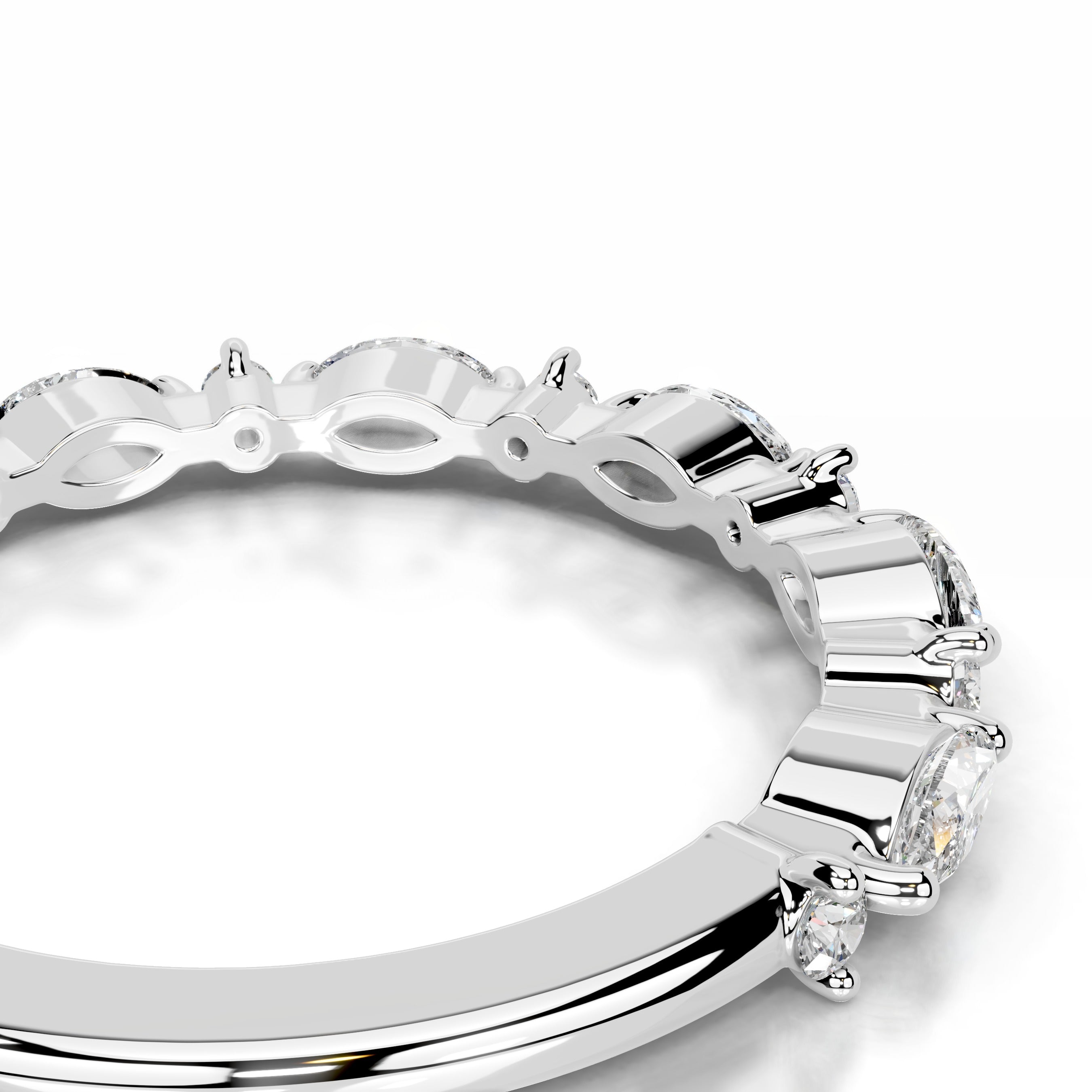 Vienna Lab Grown Diamond Wedding band - 18K White Gold、mySite、hinf8tx79