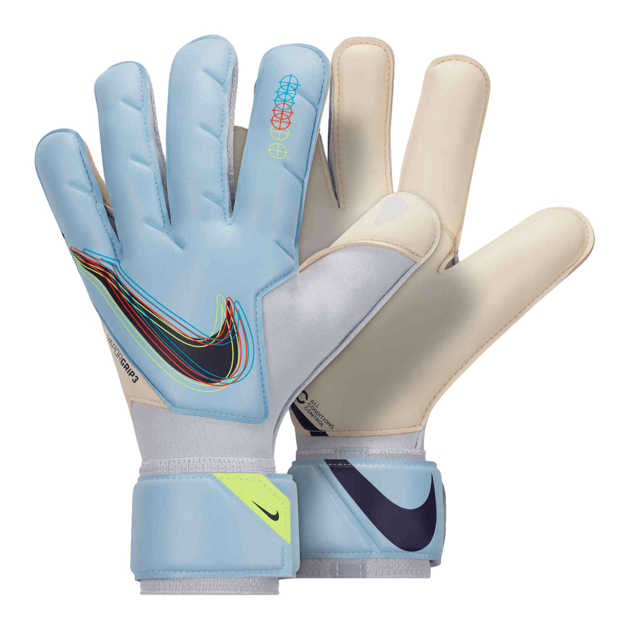 Nike Men's Vapor Grip 3 Goalkeeper Gloves Light Marine/Blackened Blue、mySite、bottomscart