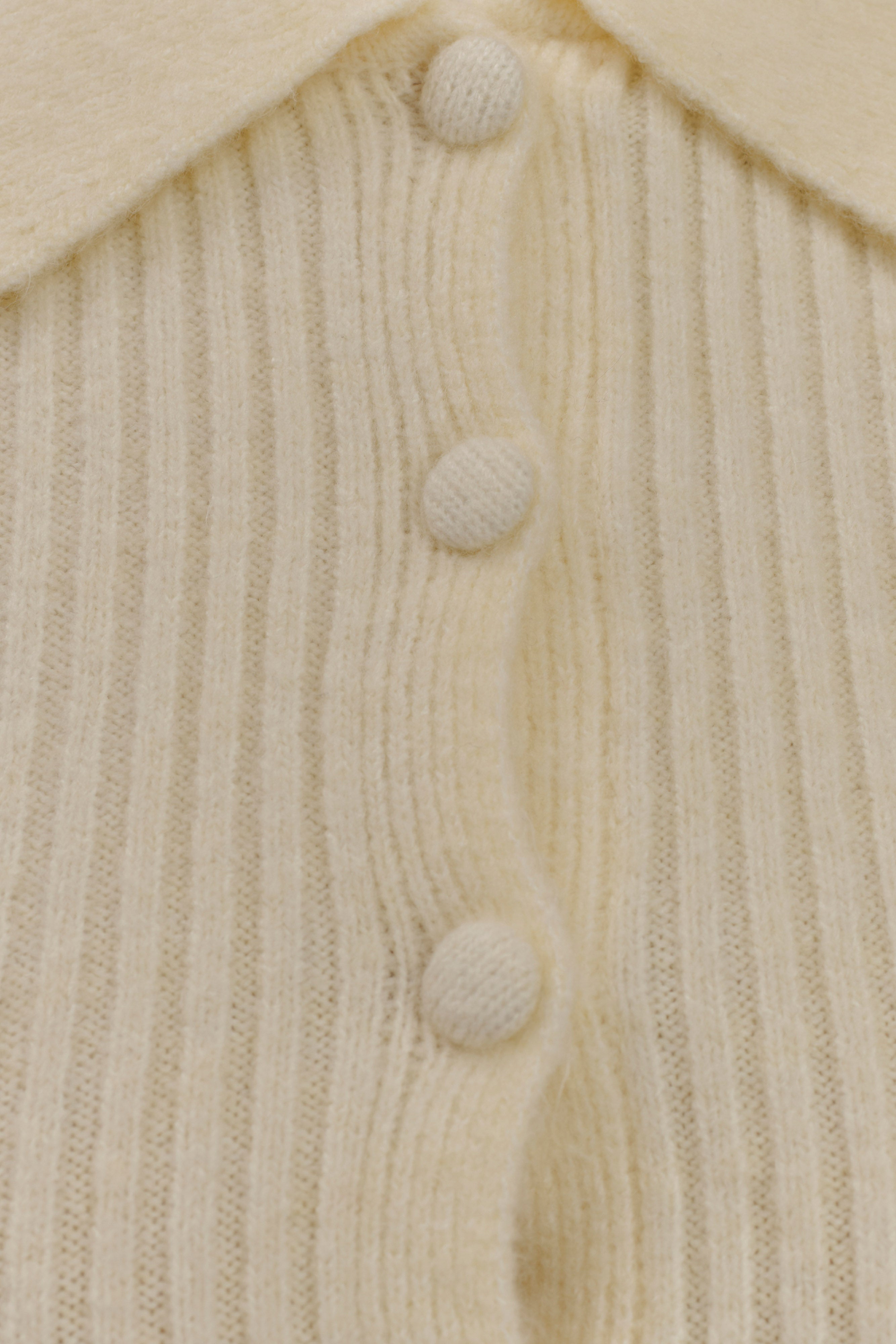 Erin Long Sleeve Button Cardigan - Ivory Marle、mySite、solidvoid