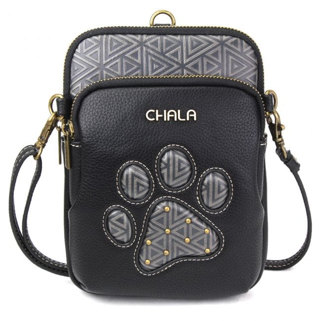 Paw Print Black UNI-Cellphone Crossbody NEW DESIGN! by Chala、mySite、g9winljtr