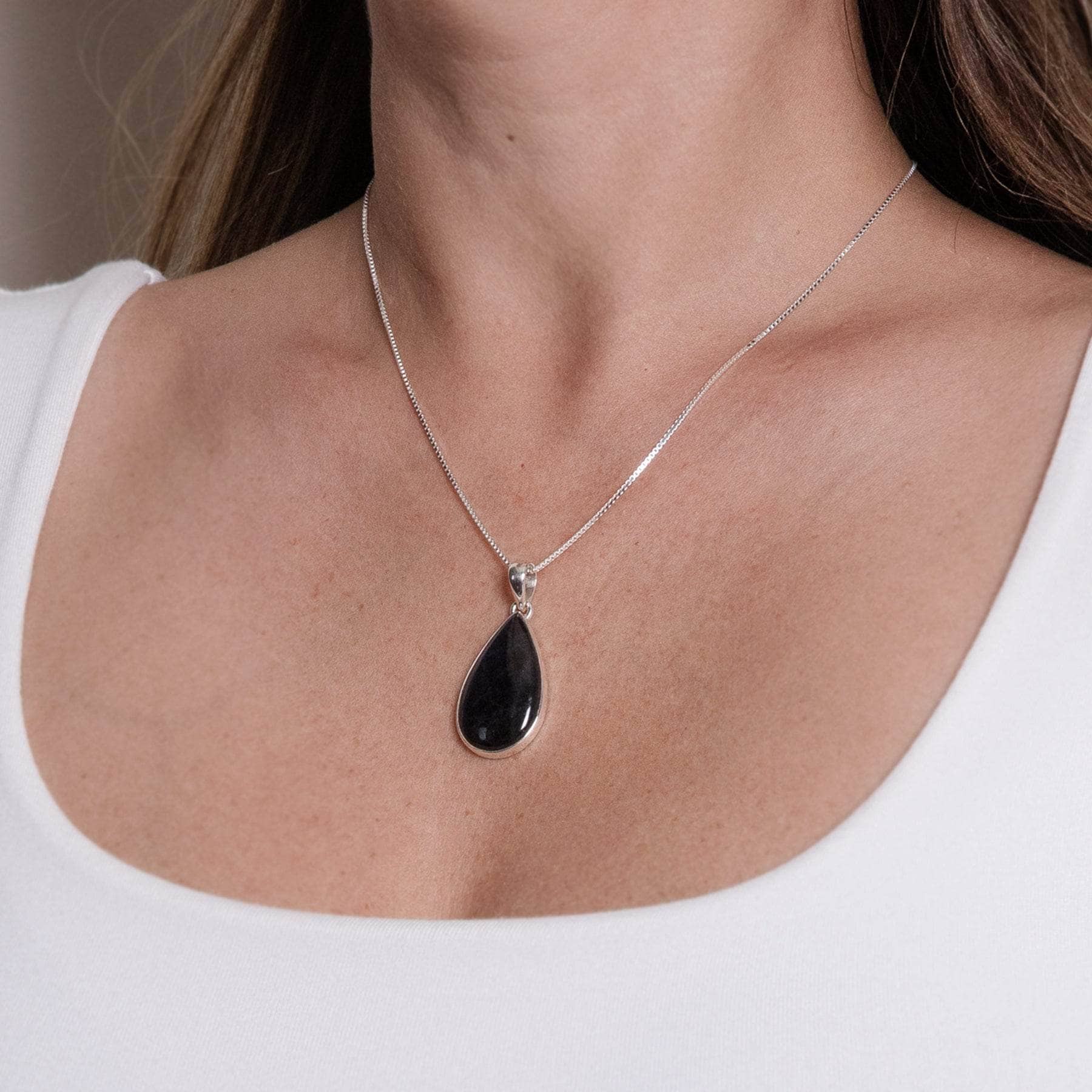 Genuine Labradorite Teardrop Pendant Necklace、mySite、hinf8tx79