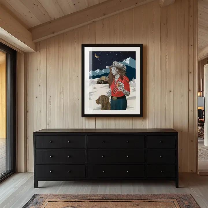 Art Print | Cowgirl Wine Wall Art | Ranch Hand、mySite、g9winljtr