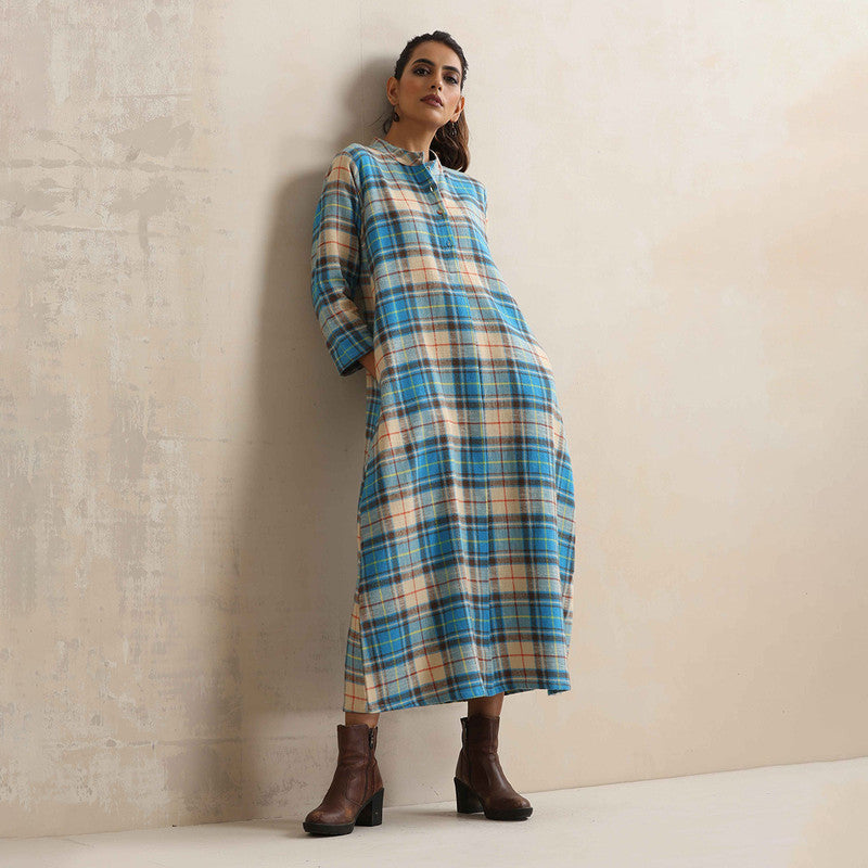 Cotton Dress For Women | Checkered Print | Beige、mySite、camillekostekn