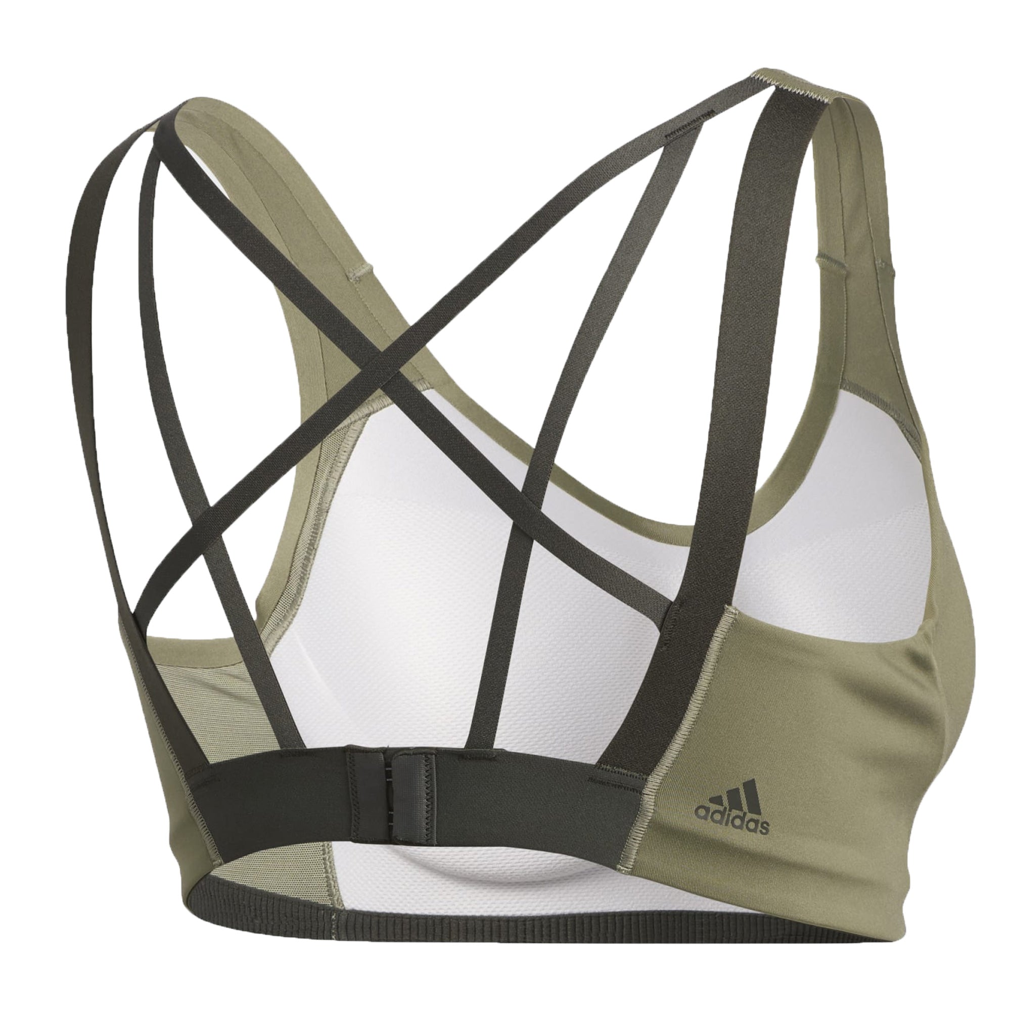 adidas Women's Stronger For It Alpha Sports Bra Legacy Green、mySite、noshort