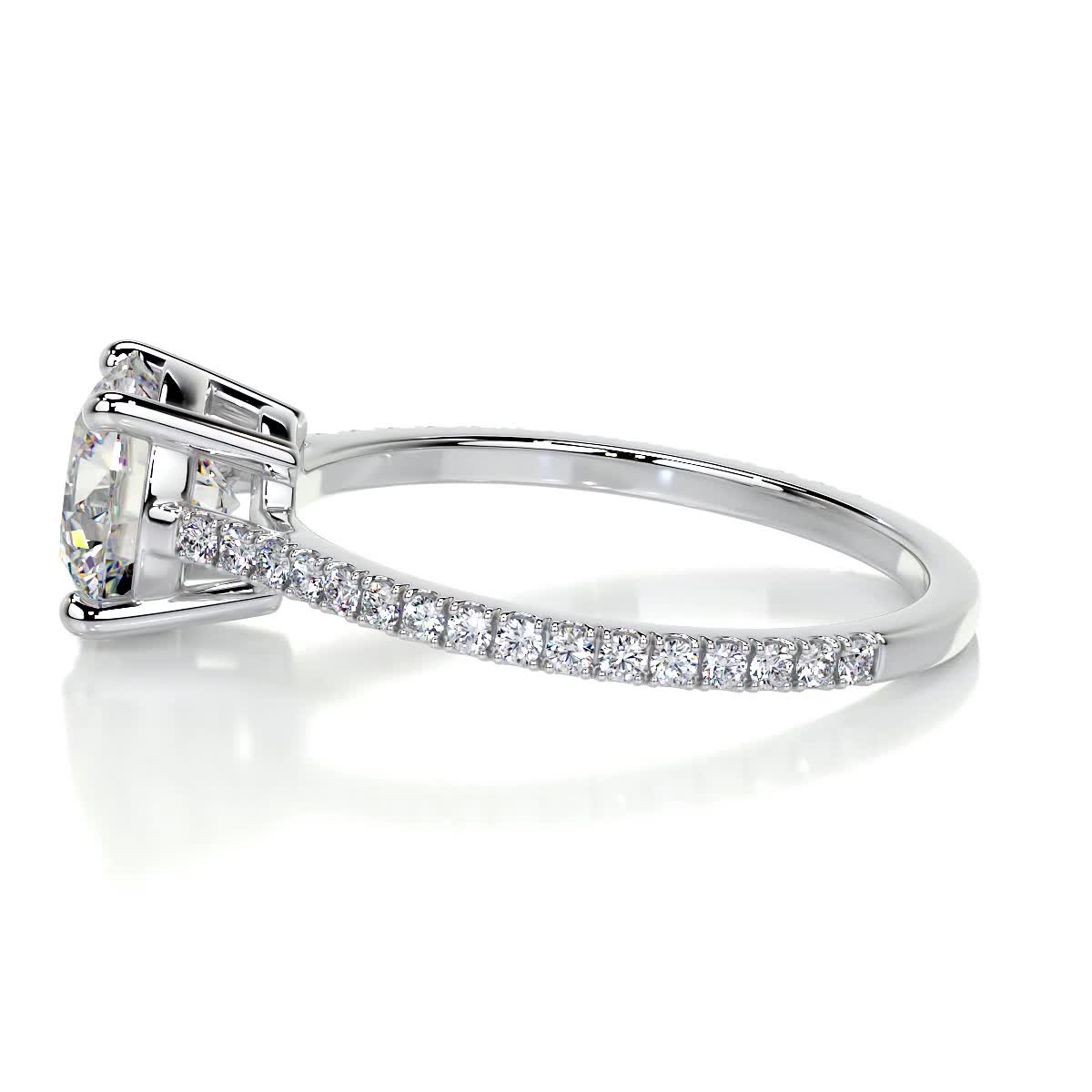 Anna Moissanite & Diamond Ring -14K White Gold、mySite、hinf8tx79