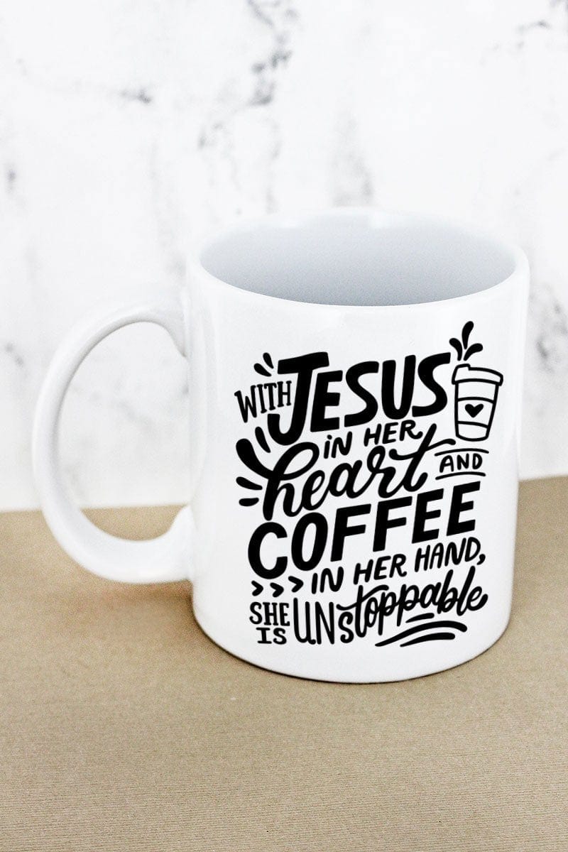 Jesus and Coffee Unstoppable Mug-funny mug for Christian woman、mySite、g9winljtr