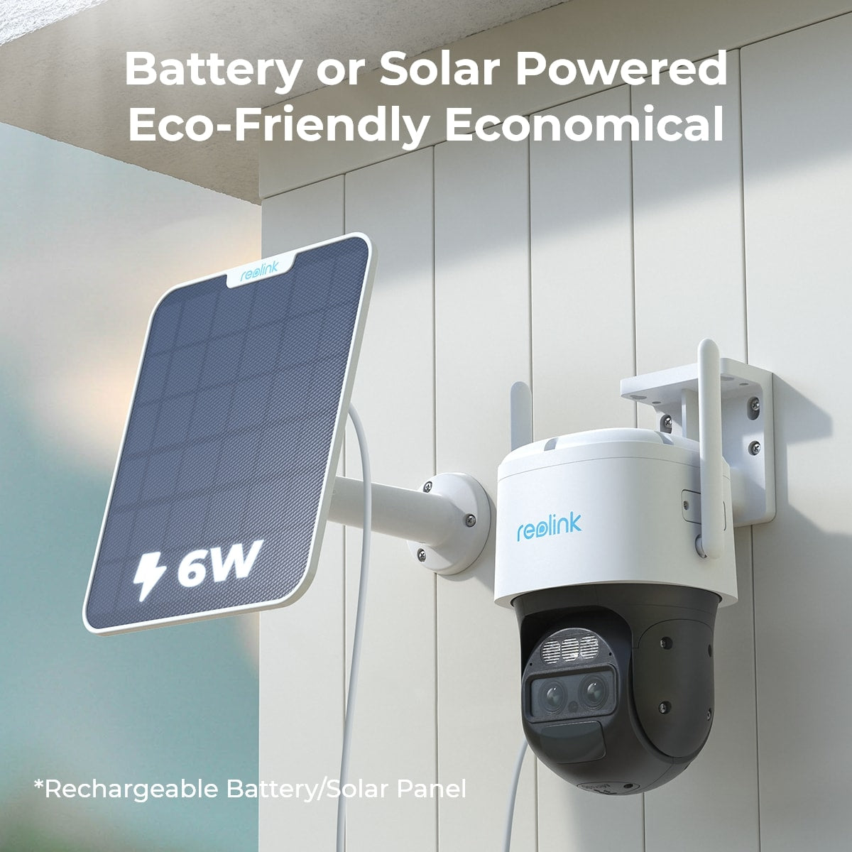 Reolink 2K+ WiFi Auto-Zoom Tracking Security Camera Battery/Solar Powered , Trackmix+Solar Panel、mySite、camillekostekn