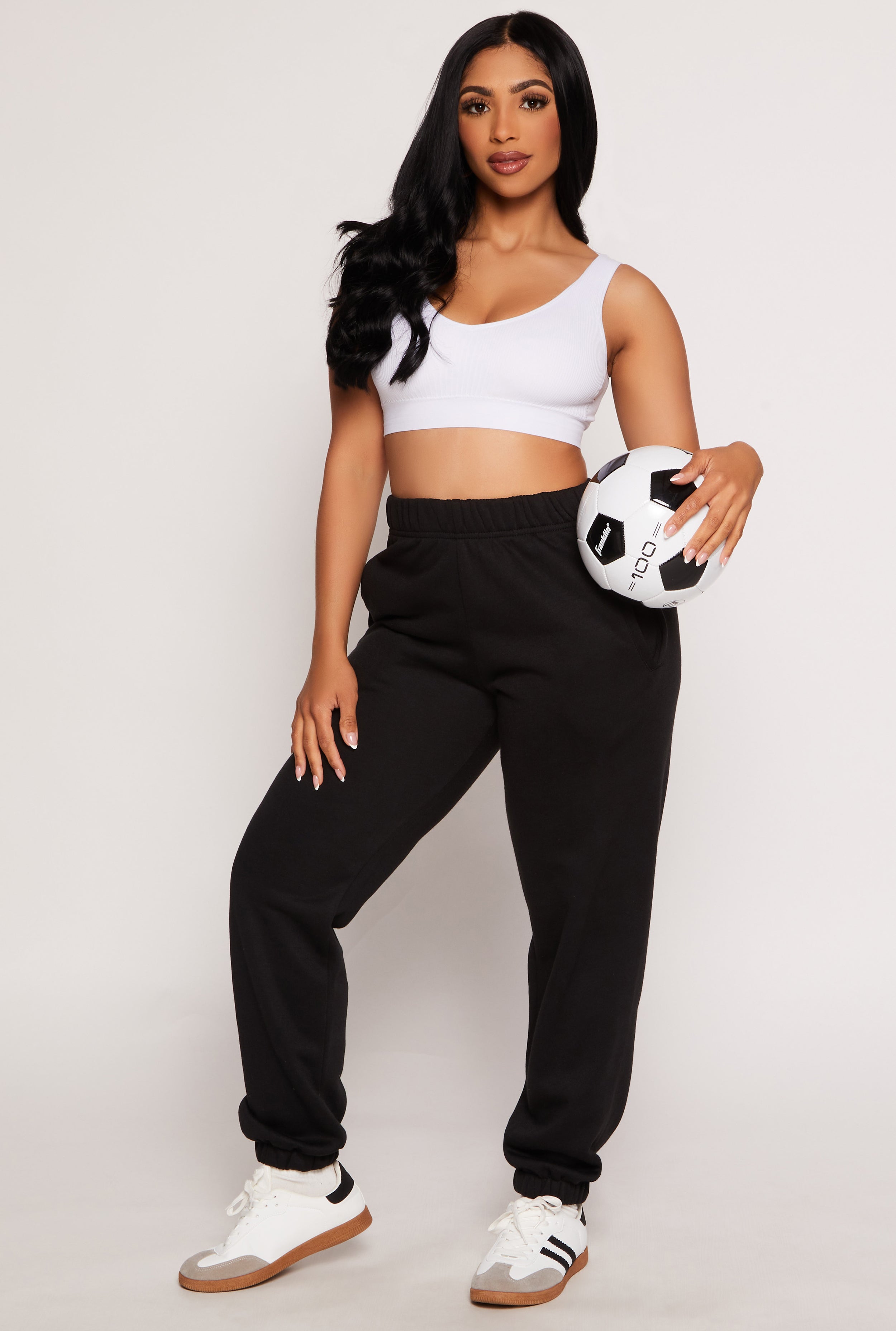 Basic Fleece High Waisted Joggers、mySite、camillekostekn