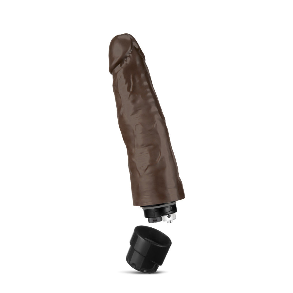 Dr. Skin By Blush® | Cock Vibe 14 Realistic Chocolate 8.25-Inch Long Vibrating Dildo、mySite、bottomscart