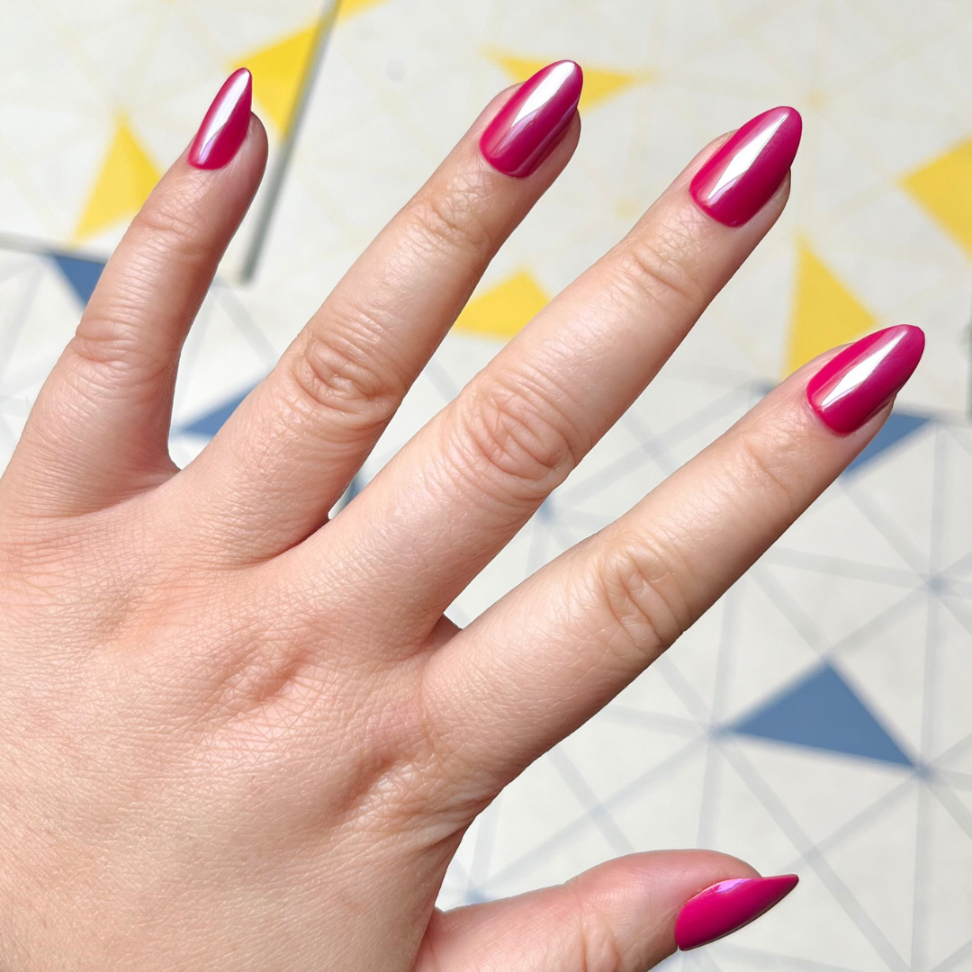 Magenta Chrome - Press-On | Medium | Almond、mySite、solidvoid